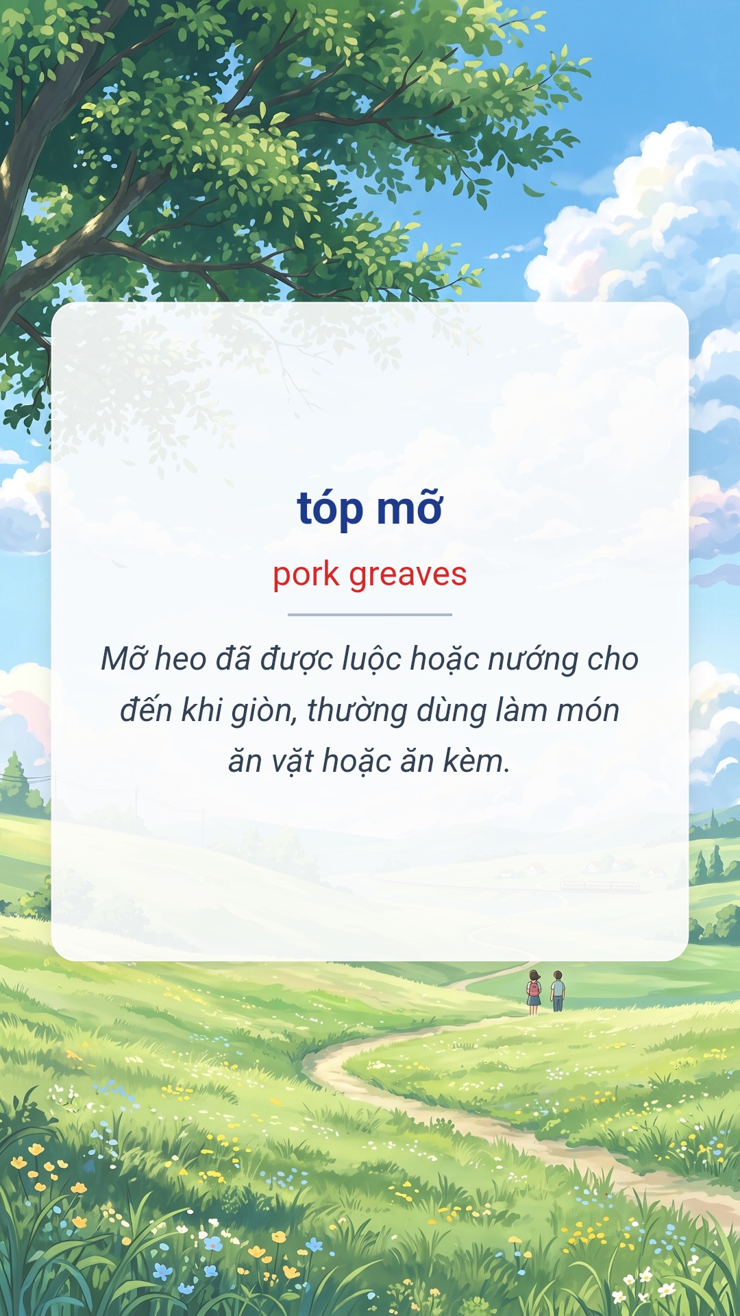 tóp mỡ tiếng Anh là pork greaves Hình minh hoạ "tóp mỡ" tiếng Anh là "pork greaves"