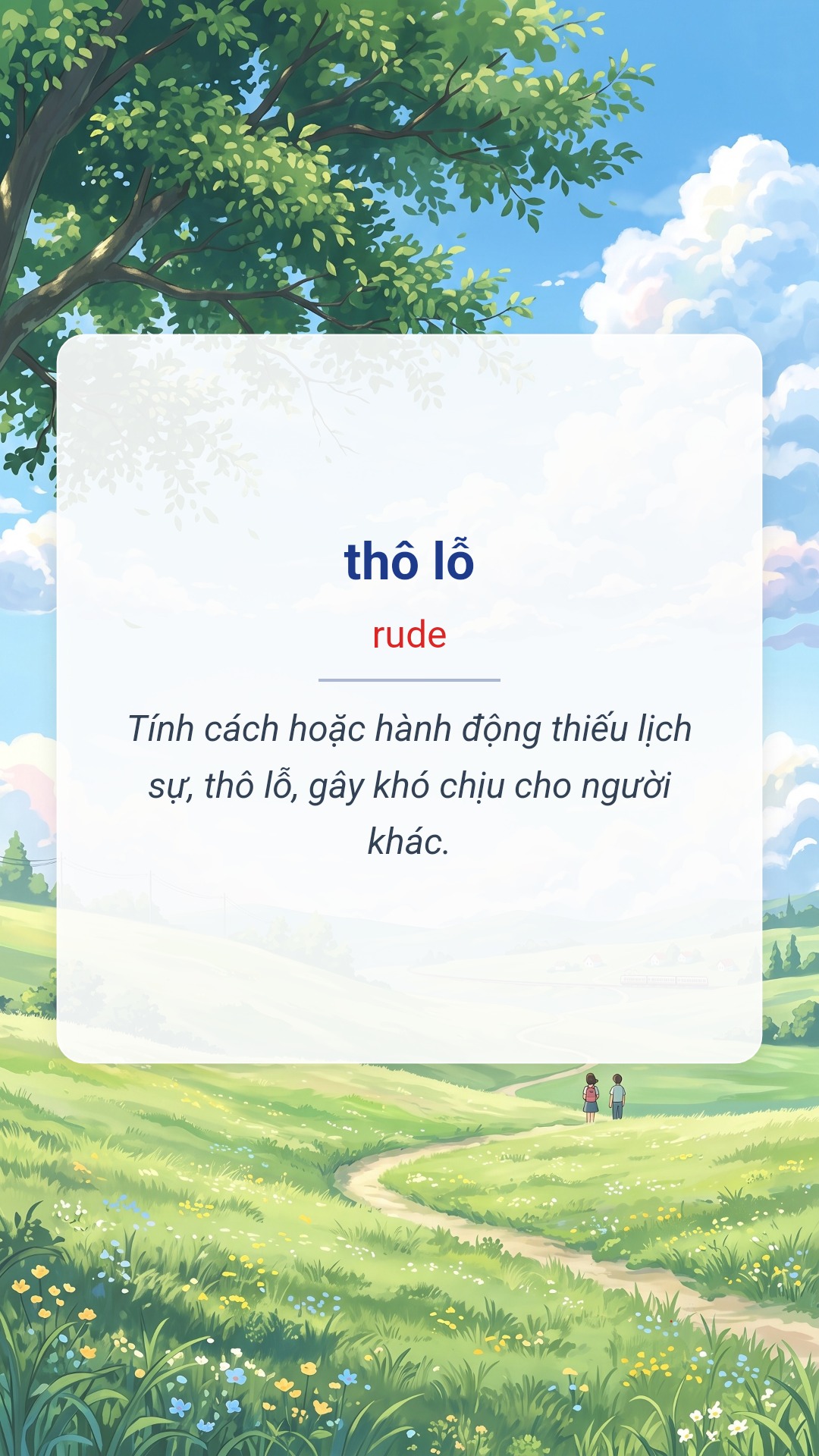 thô lỗ tiếng Anh là rude Hình minh hoạ "thô lỗ" tiếng Anh là "rude"