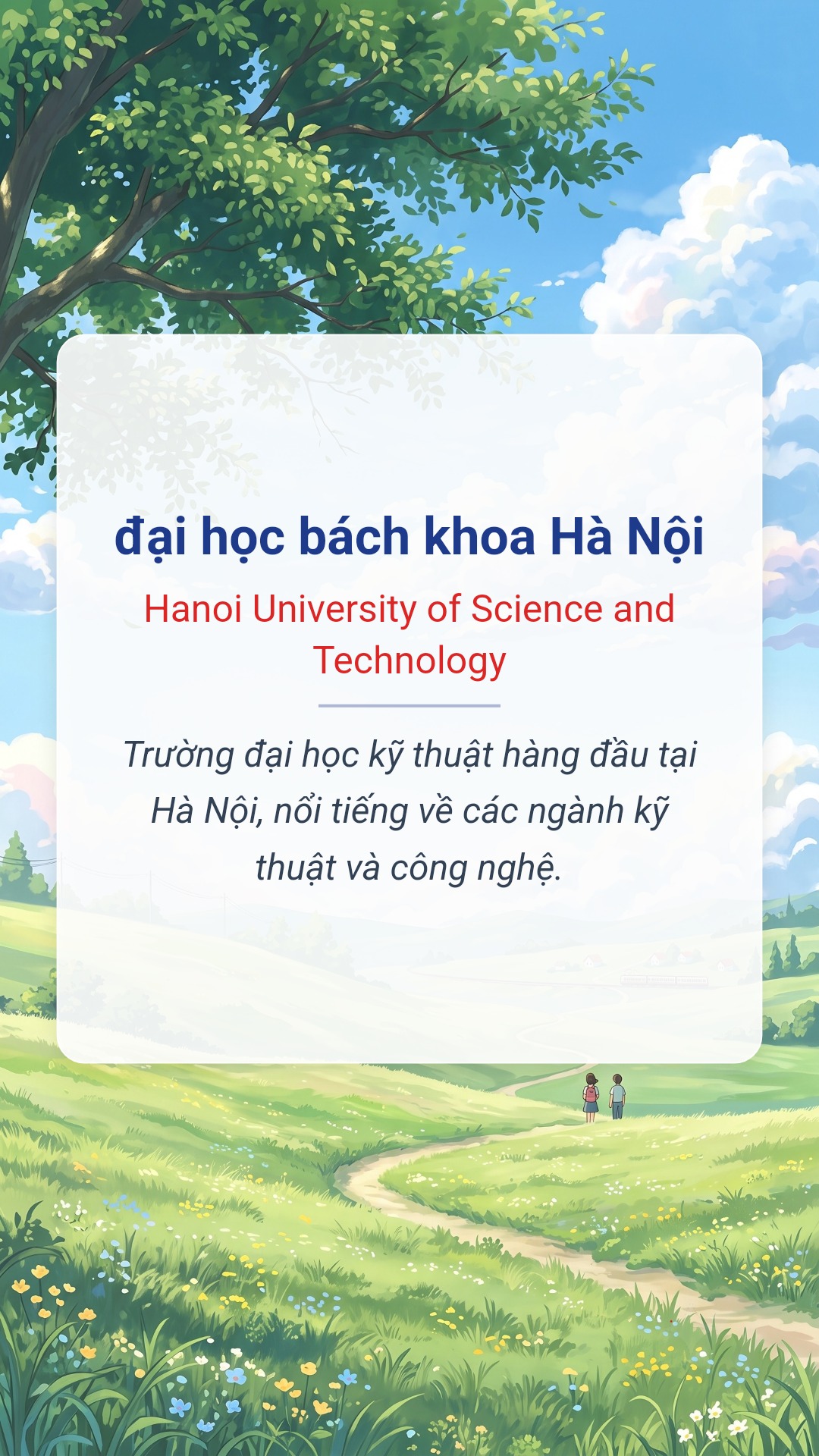 Hình minh hoạ "đại học bách khoa Hà Nội" tiếng Anh là "Hanoi University of Science and Technology"