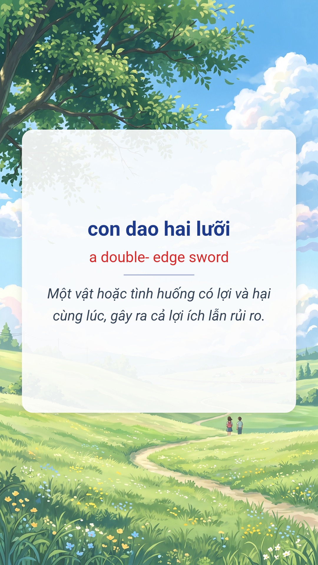 con dao hai lưỡi tiếng Anh là a double- edge sword Hình minh hoạ "con dao hai lưỡi" tiếng Anh là "a double- edge sword"