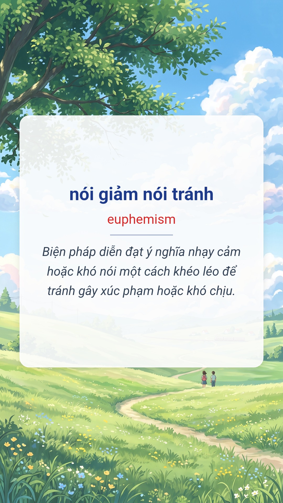 nói giảm nói tránh tiếng Anh là euphemism Hình minh hoạ "nói giảm nói tránh" tiếng Anh là "euphemism"