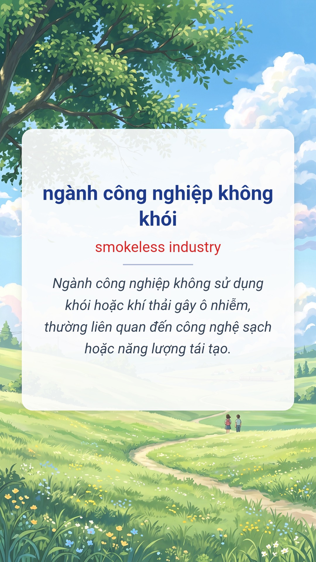 ngành công nghiệp không khói tiếng Anh là smokeless industry Hình minh hoạ "ngành công nghiệp không khói" tiếng Anh là "smokeless industry"