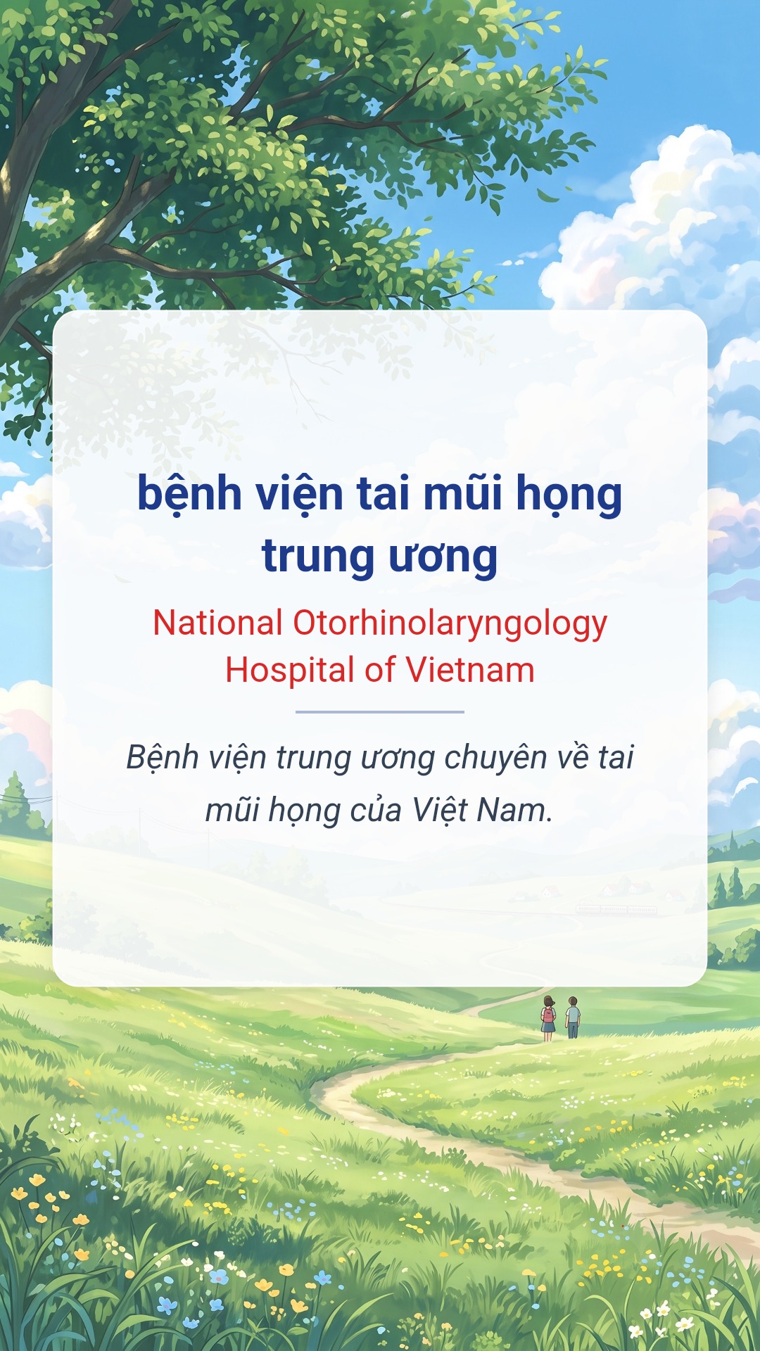 bệnh viện tai mũi họng trung ương tiếng Anh là National Otorhinolaryngology Hospital of Vietnam Hình minh hoạ "bệnh viện tai mũi họng trung ương" tiếng Anh là "National Otorhinolaryngology Hospital of Vietnam"