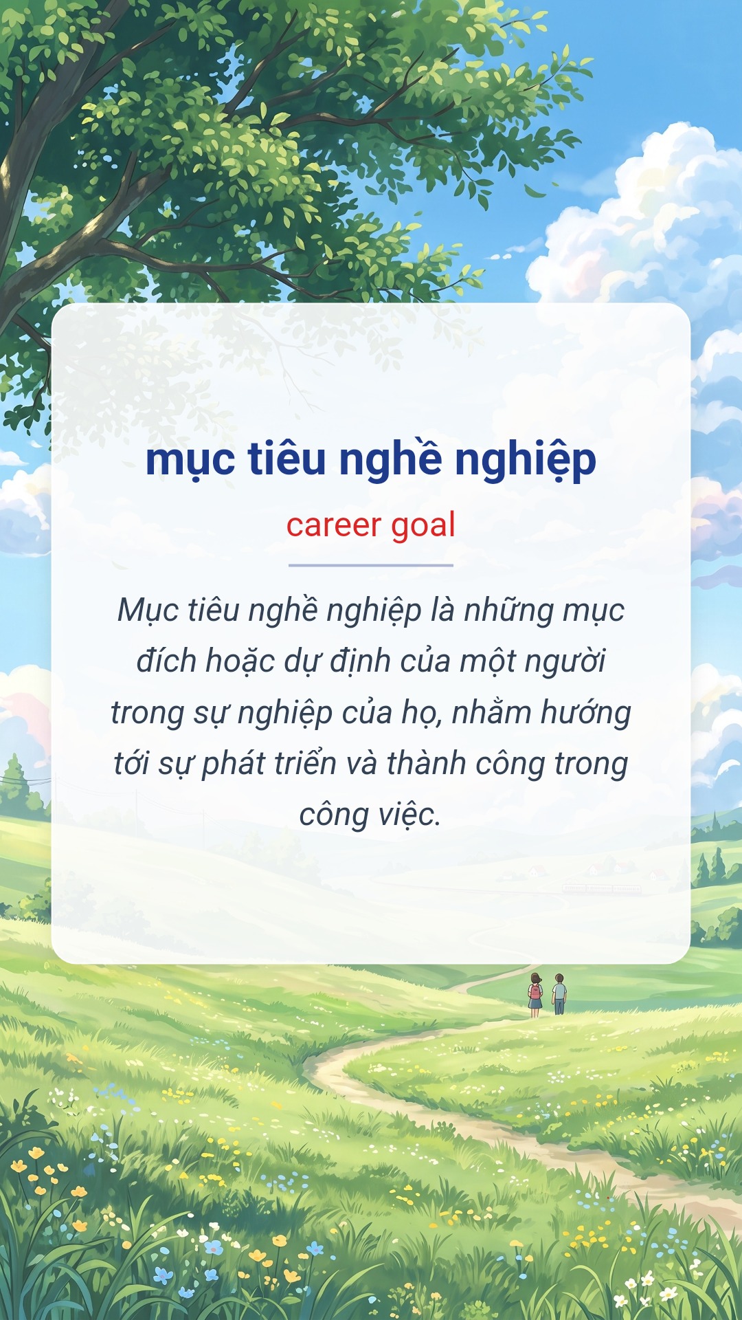 mục tiêu nghề nghiệp tiếng Anh là career goal Hình minh hoạ "mục tiêu nghề nghiệp" tiếng Anh là "career goal"