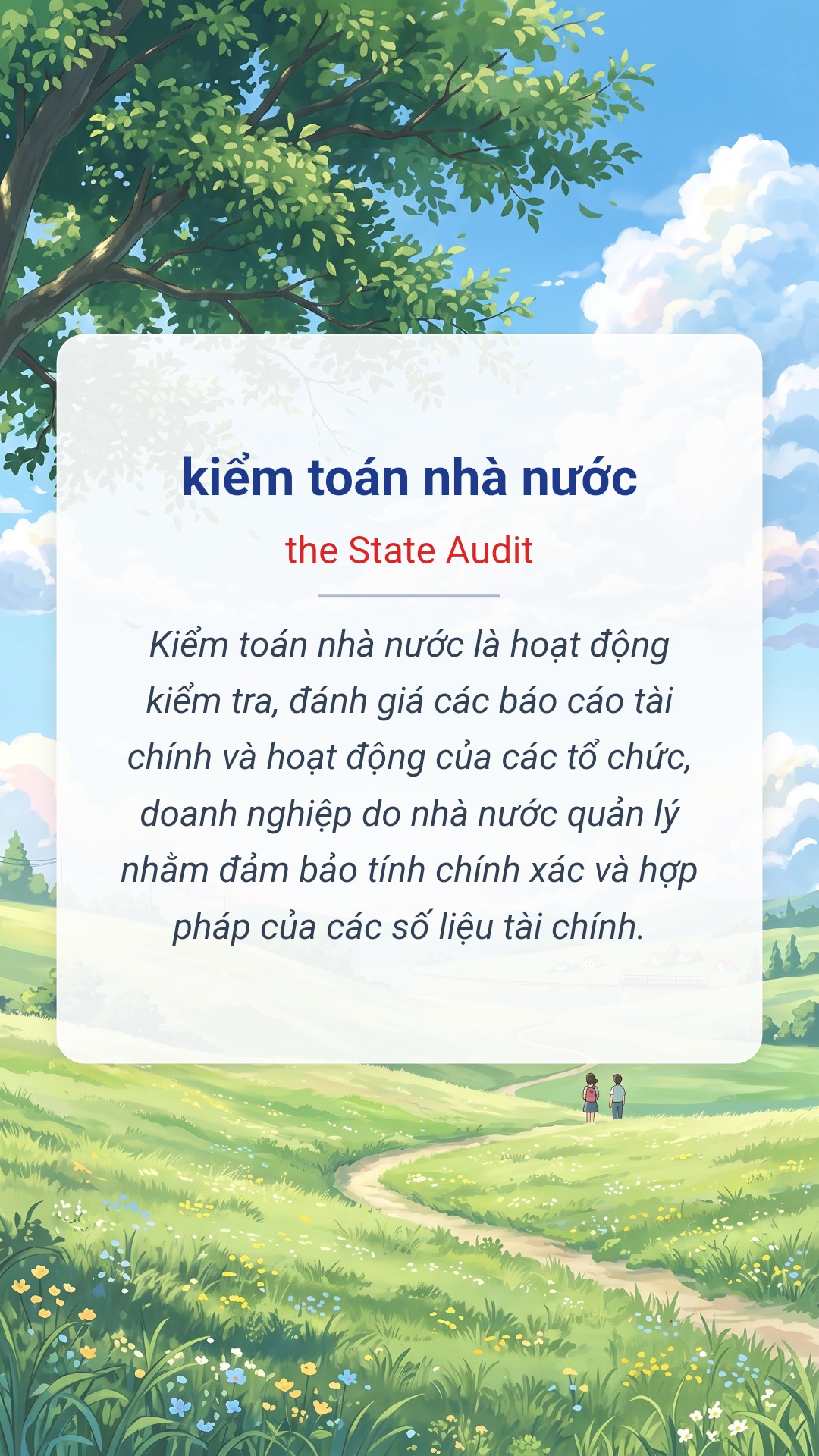 kiểm toán nhà nước tiếng Anh là the State Audit Hình minh hoạ "kiểm toán nhà nước" tiếng Anh là "the State Audit"