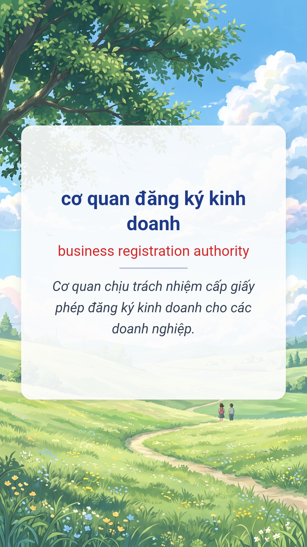 Hình minh hoạ "cơ quan đăng ký kinh doanh" tiếng Anh là "business registration authority"