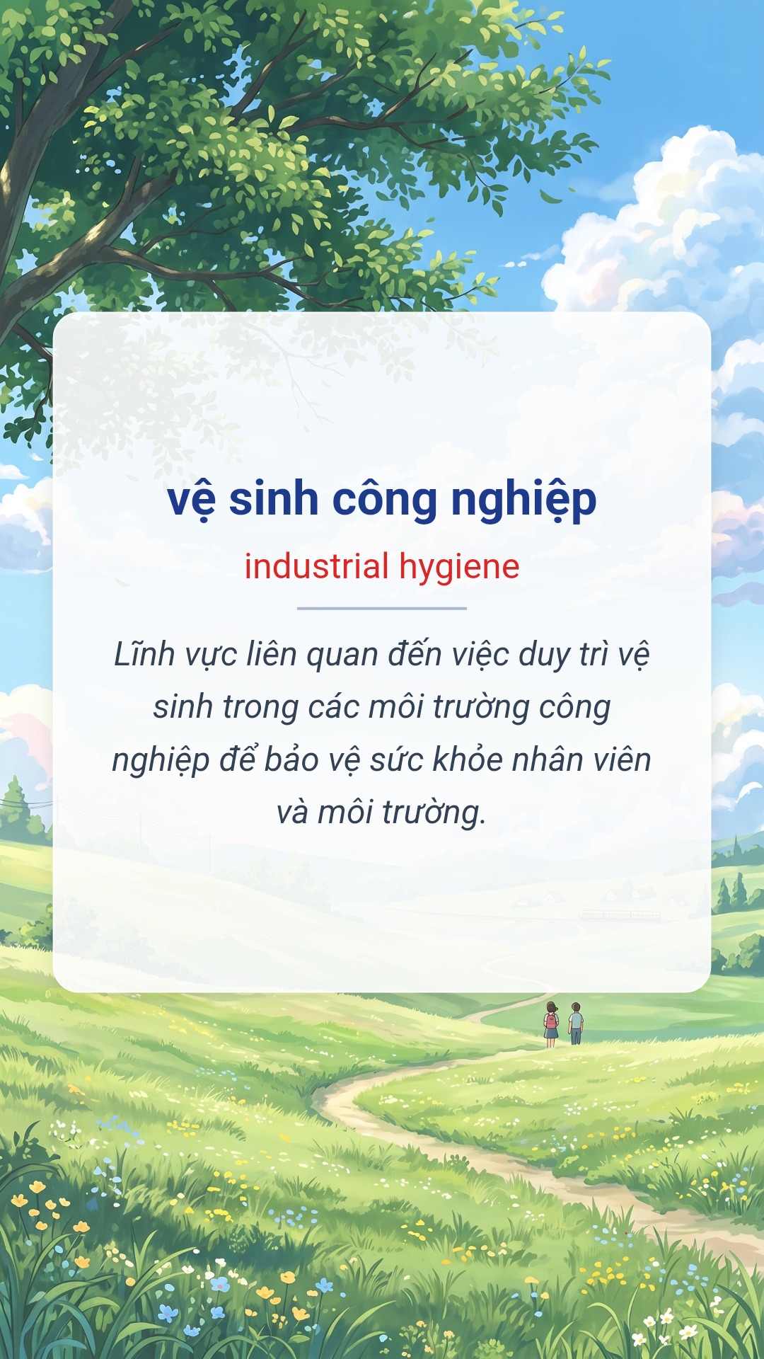 vệ sinh công nghiệp tiếng Anh là industrial hygiene Hình minh hoạ "vệ sinh công nghiệp" tiếng Anh là "industrial hygiene"