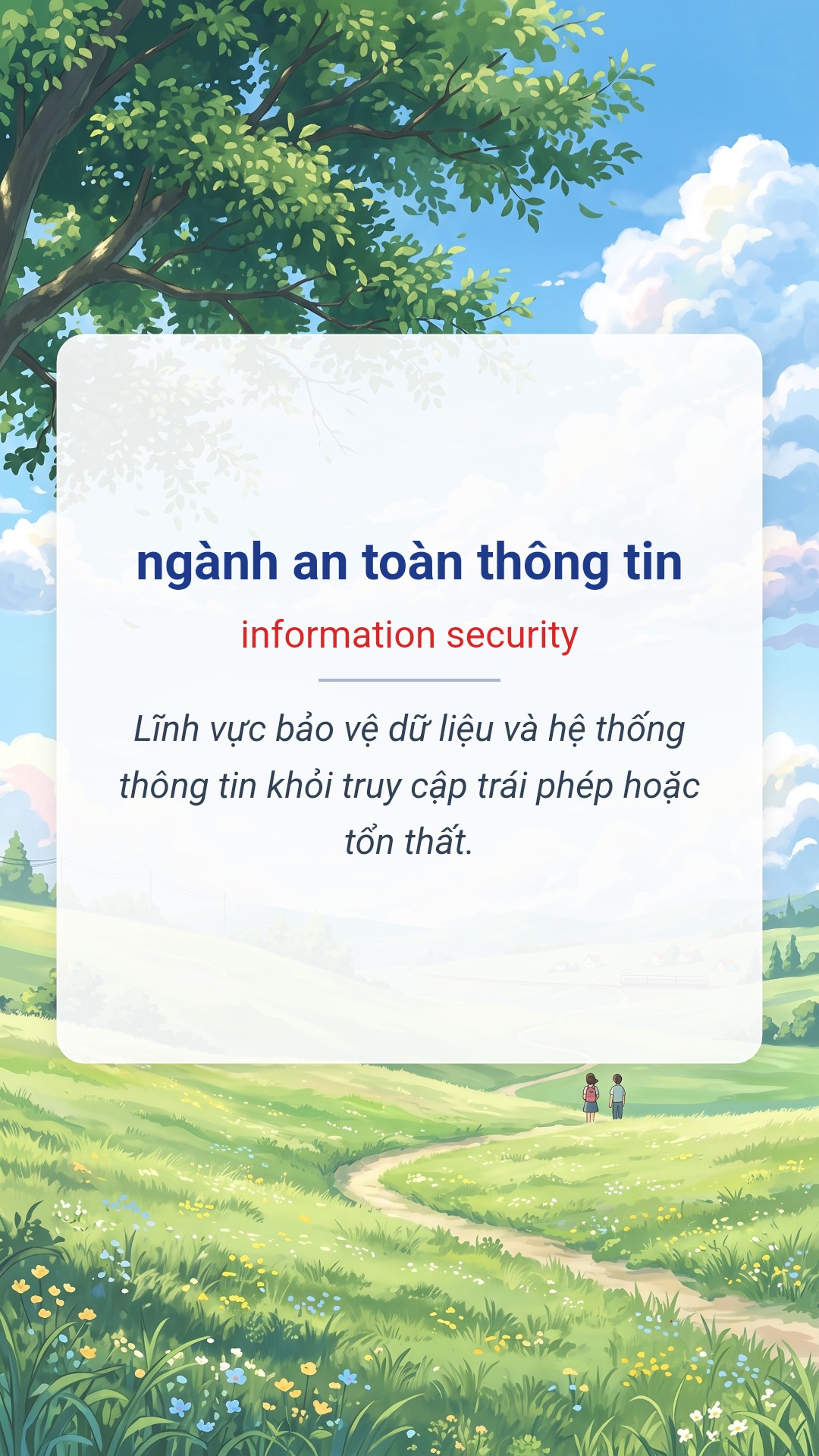 Hình minh hoạ "ngành an toàn thông tin" tiếng Anh là "information security"