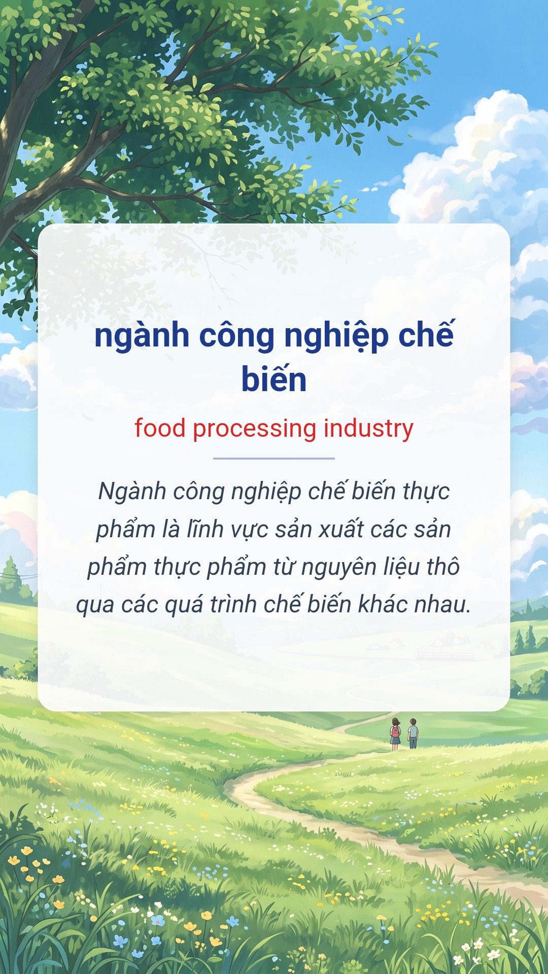 Hình minh hoạ "ngành công nghiệp chế biến" tiếng Anh là "food processing industry"