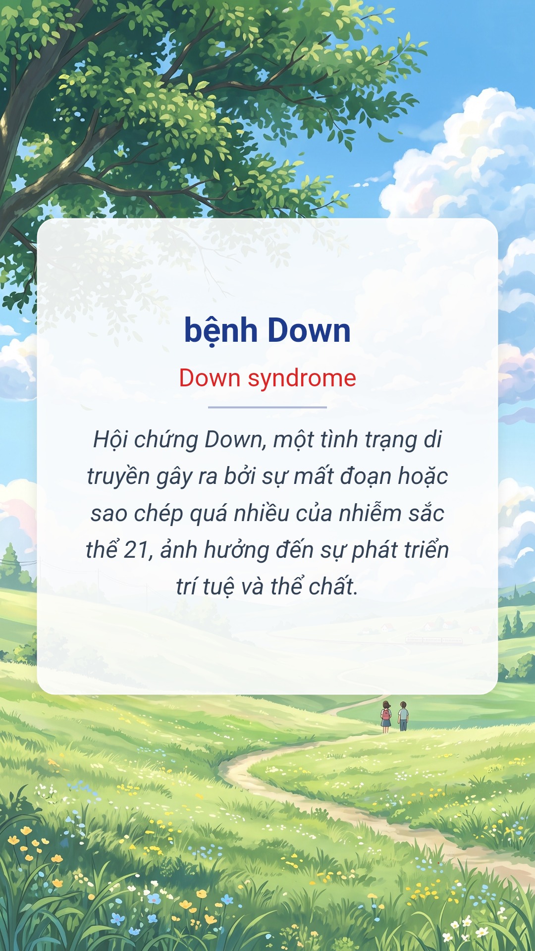 bệnh Down tiếng Anh là Down syndrome Hình minh hoạ "bệnh Down" tiếng Anh là "Down syndrome"