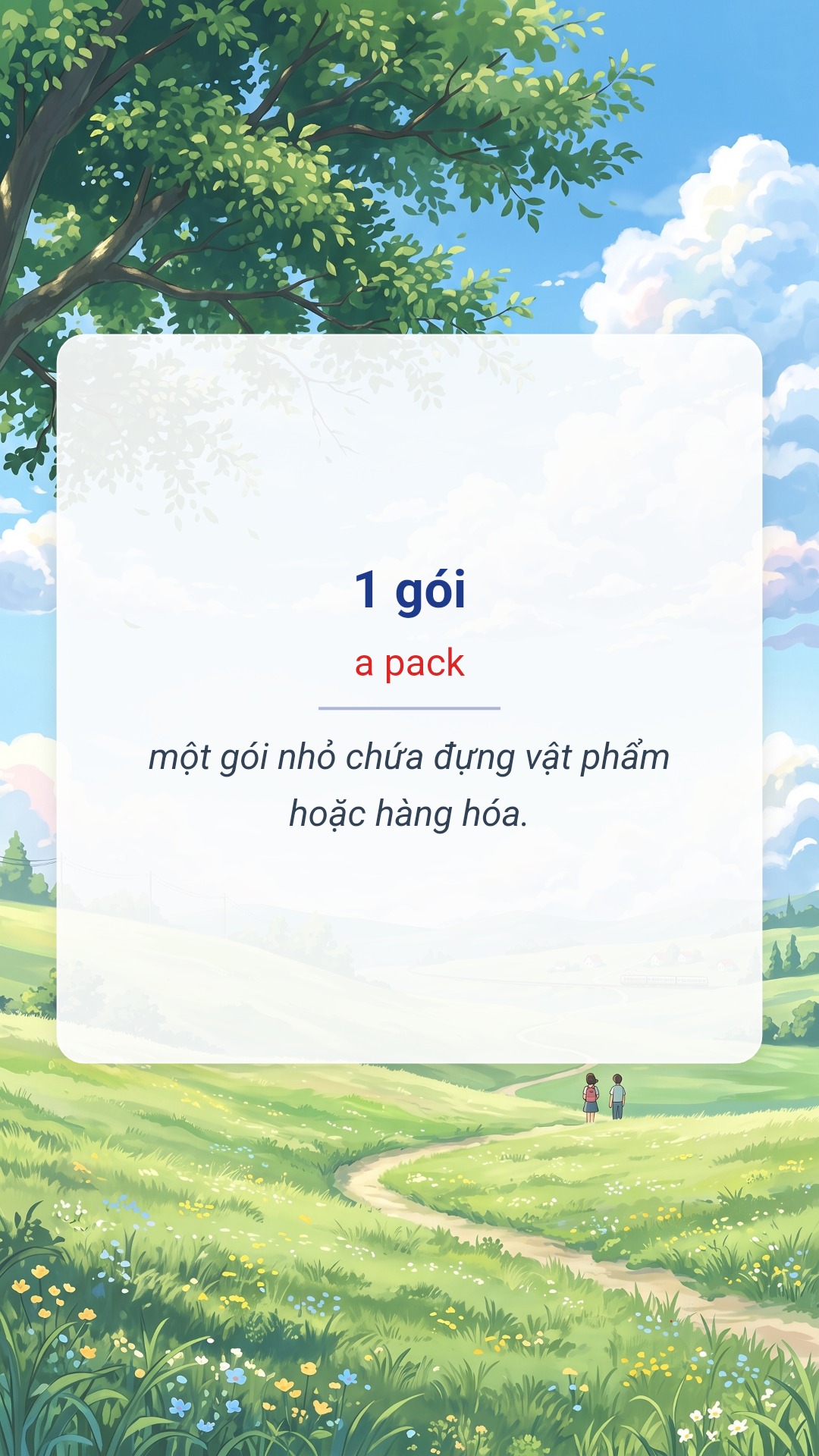 1 gói tiếng Anh là a pack Hình minh hoạ "1 gói" tiếng Anh là "a pack"