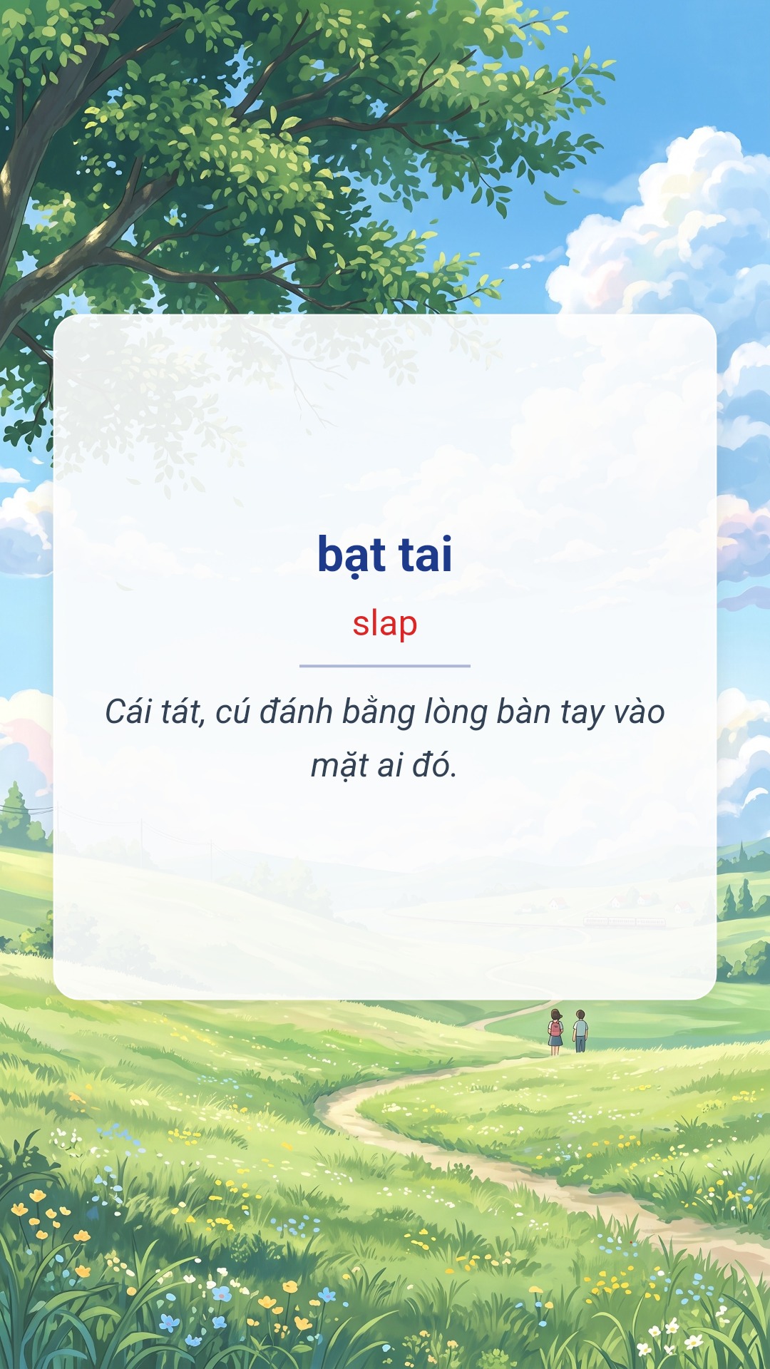 bạt tai tiếng Anh là slap Hình minh hoạ "bạt tai" tiếng Anh là "slap"
