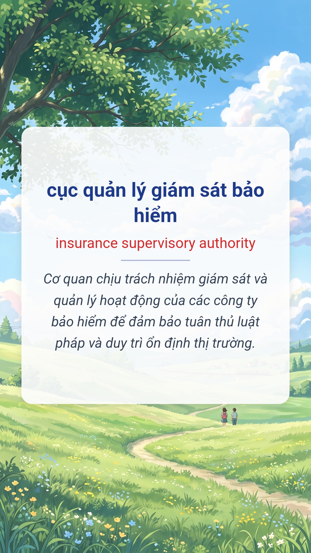 Hình minh hoạ "cục quản lý giám sát bảo hiểm" tiếng Anh là "insurance supervisory authority"