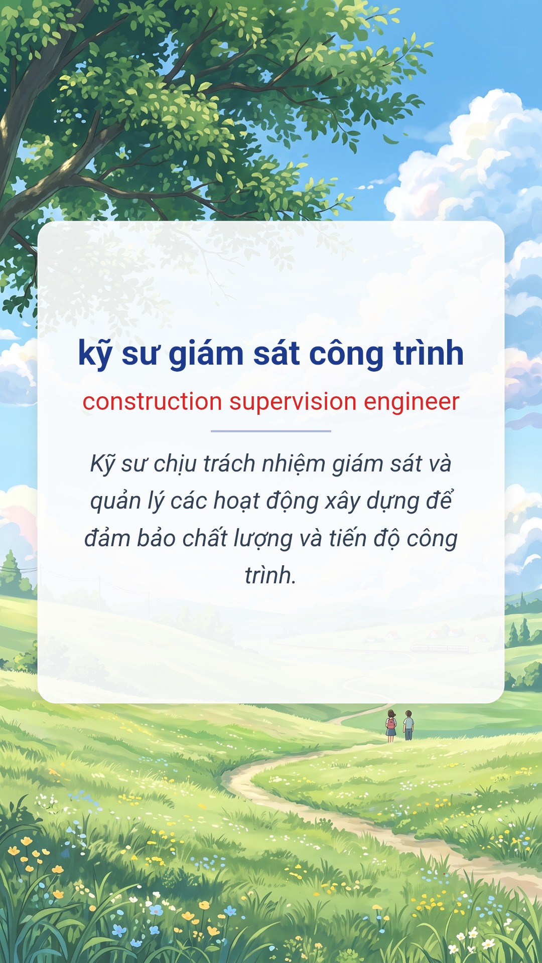 kỹ sư giám sát công trình tiếng Anh là construction supervision engineer Hình minh hoạ "kỹ sư giám sát công trình" tiếng Anh là "construction supervision engineer"