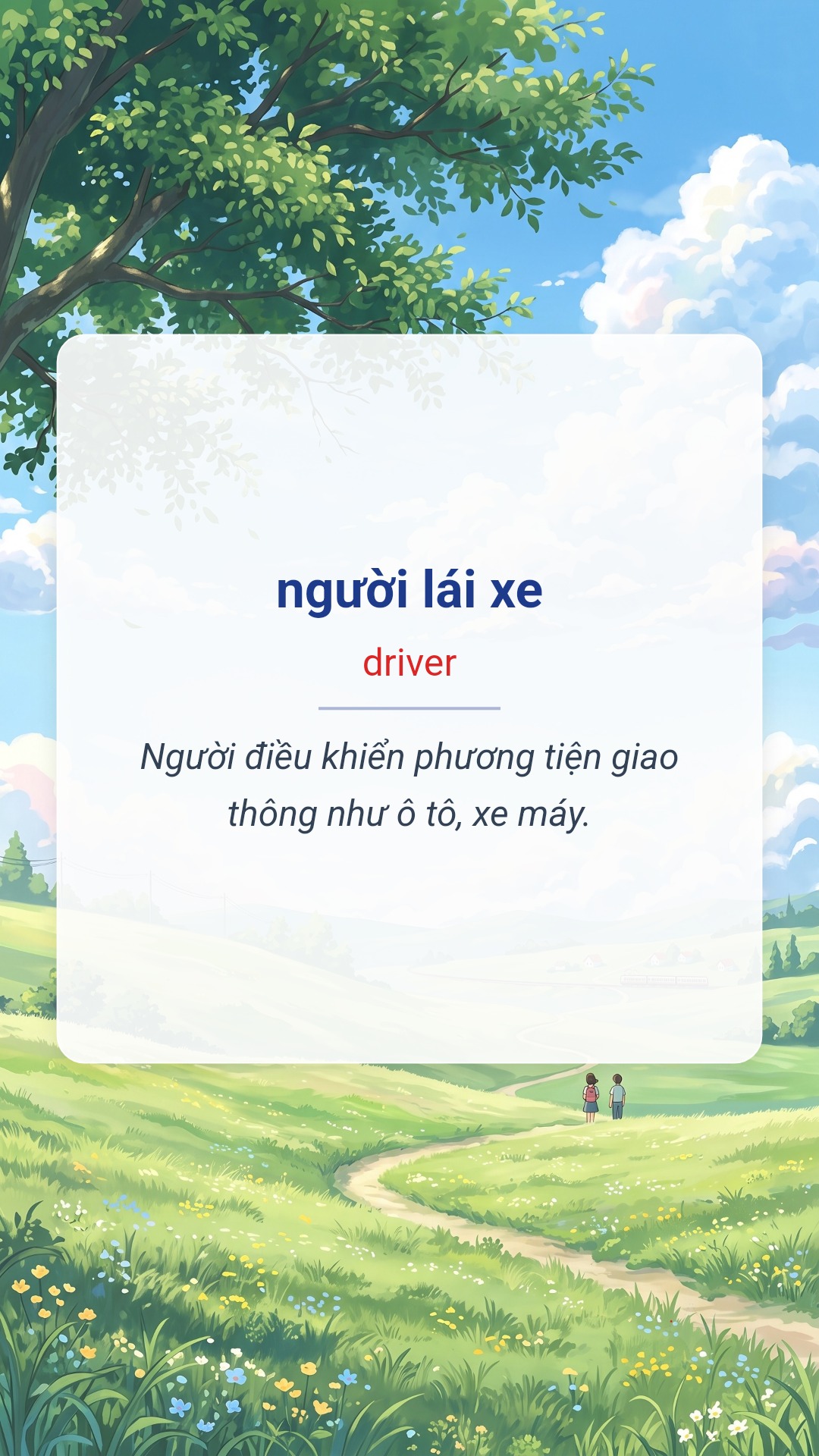 người lái xe tiếng Anh là driver Hình minh hoạ "người lái xe" tiếng Anh là "driver"