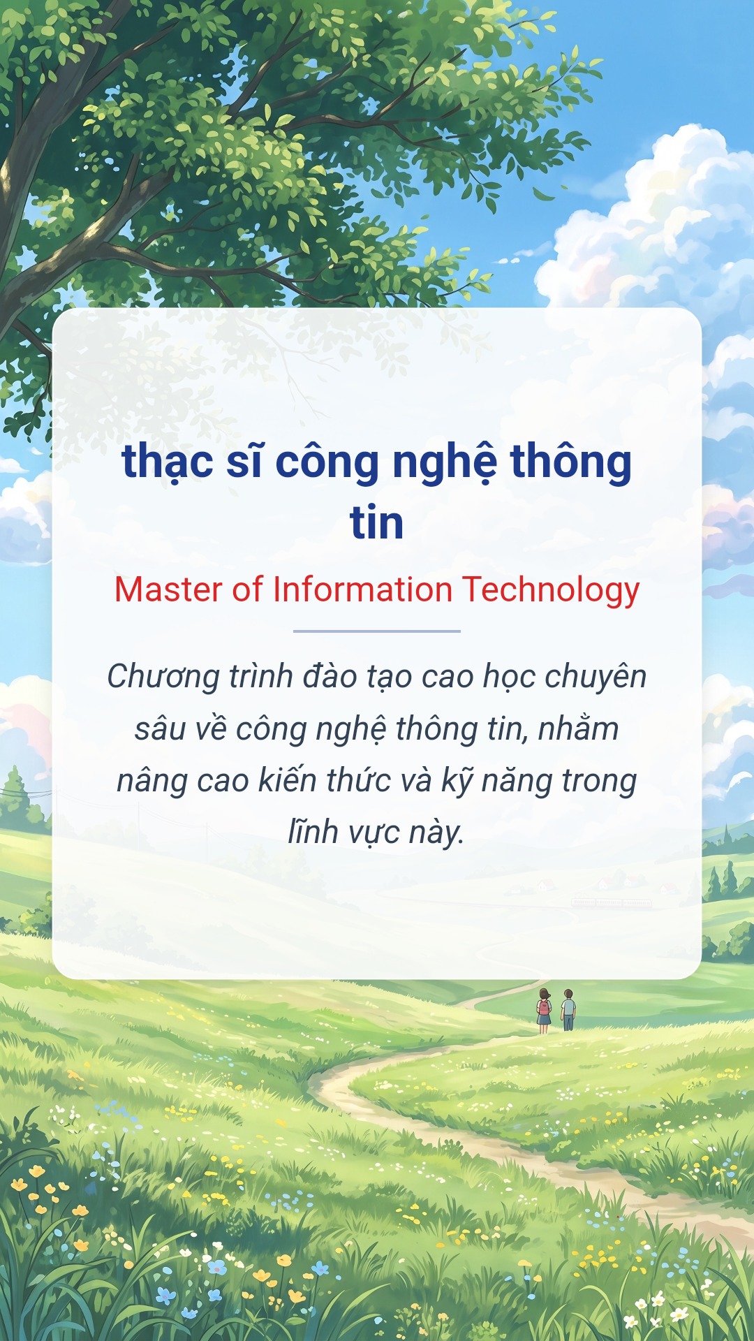 thạc sĩ công nghệ thông tin tiếng Anh là Master of Information Technology Hình minh hoạ "thạc sĩ công nghệ thông tin" tiếng Anh là "Master of Information Technology"