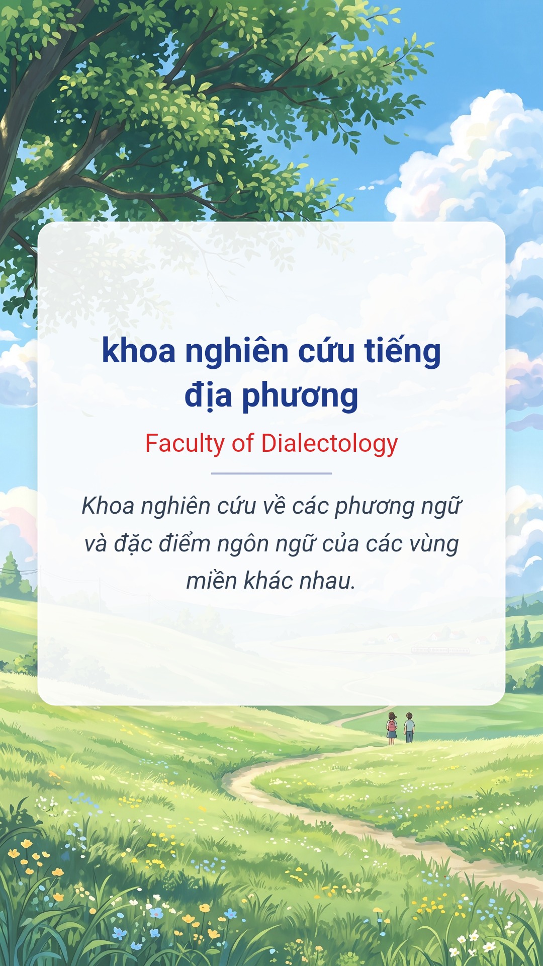 khoa nghiên cứu tiếng địa phương tiếng Anh là Faculty of Dialectology Hình minh hoạ "khoa nghiên cứu tiếng địa phương" tiếng Anh là "Faculty of Dialectology"