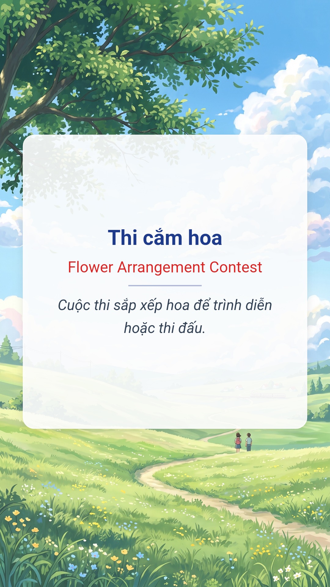 Thi cắm hoa tiếng Anh là Flower Arrangement Contest Hình minh hoạ "Thi cắm hoa" tiếng Anh là "Flower Arrangement Contest"