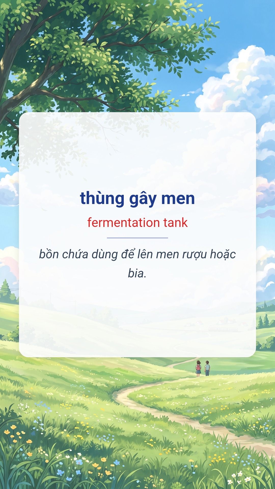 thùng gây men tiếng Anh là fermentation tank Hình minh hoạ "thùng gây men" tiếng Anh là "fermentation tank"