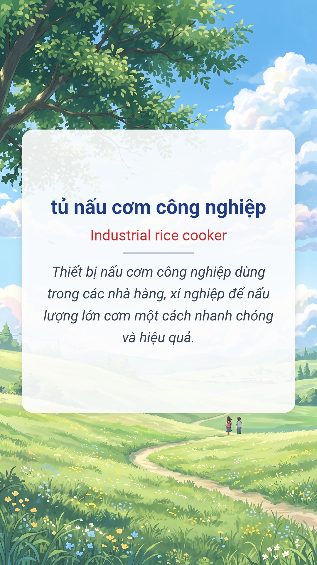 tủ nấu cơm công nghiệp tiếng Anh là Industrial rice cooker Hình minh hoạ "tủ nấu cơm công nghiệp" tiếng Anh là "Industrial rice cooker"