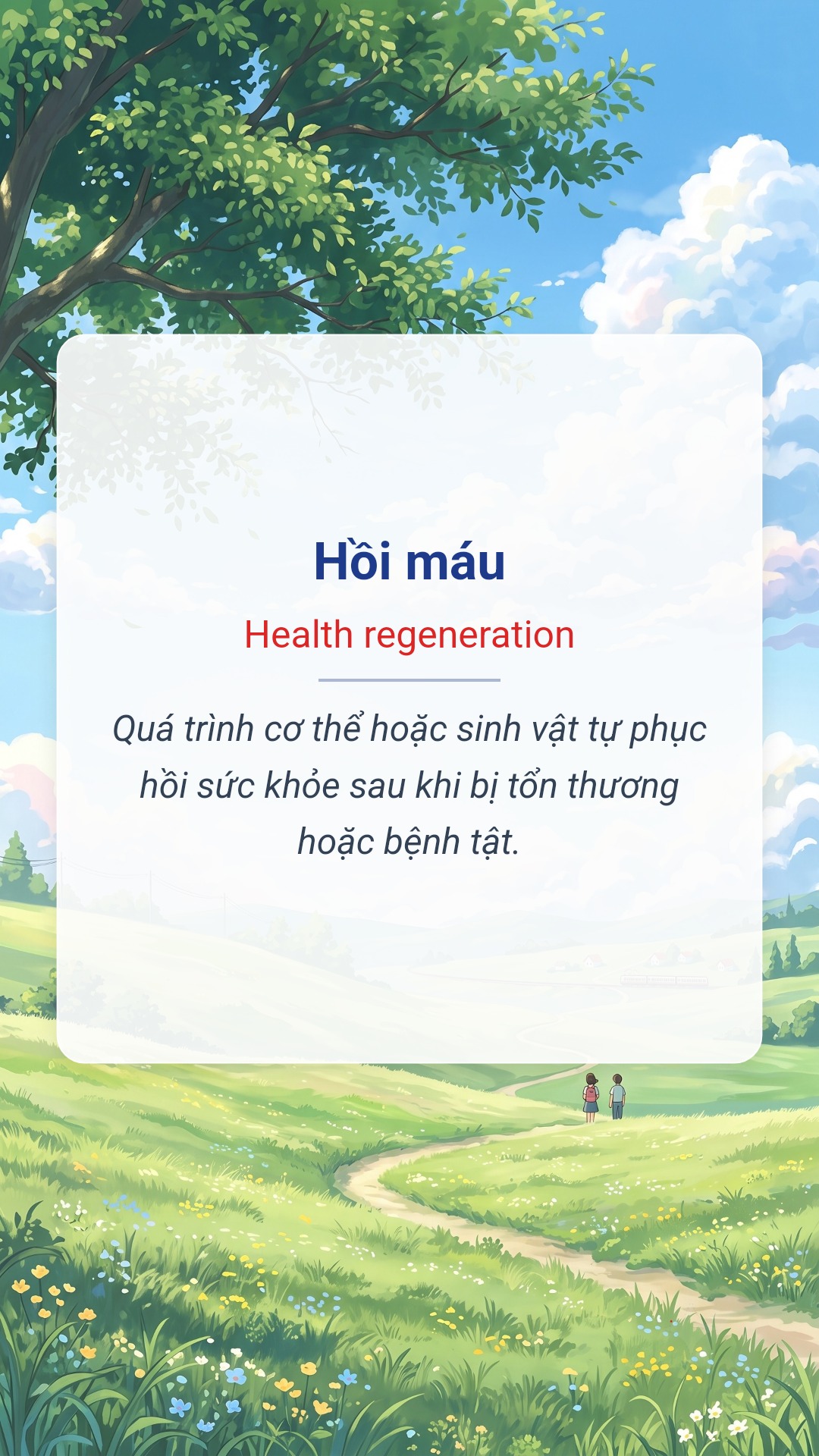 Hồi máu tiếng Anh là Health regeneration Hình minh hoạ "Hồi máu" tiếng Anh là "Health regeneration"