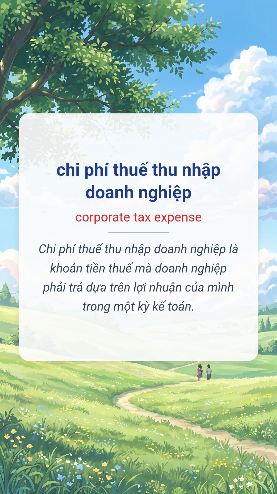 chi phí thuế thu nhập doanh nghiệp tiếng Anh là corporate tax expense Hình minh hoạ "chi phí thuế thu nhập doanh nghiệp" tiếng Anh là "corporate tax expense"