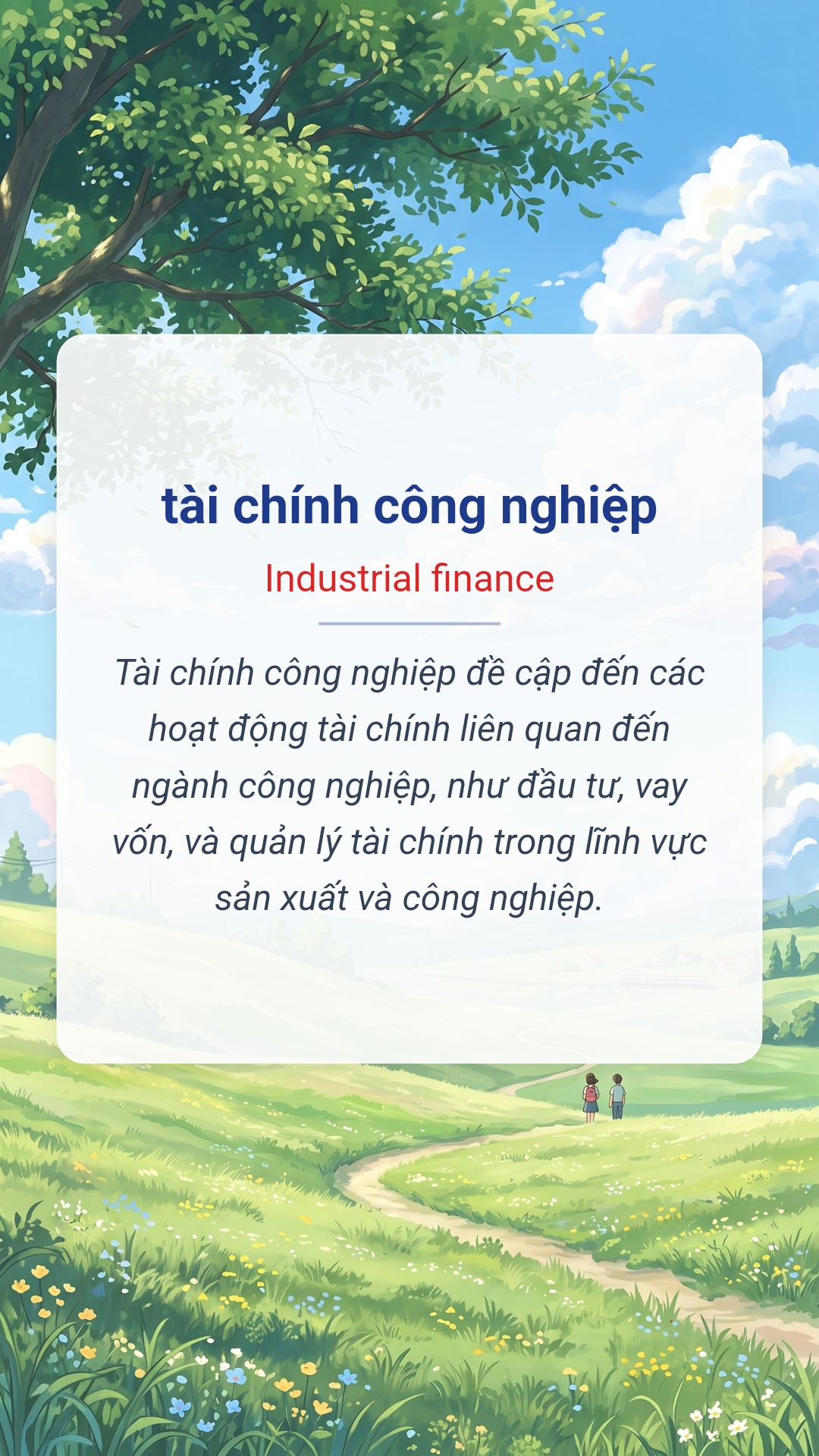 tài chính công nghiệp tiếng Anh là Industrial finance Hình minh hoạ "tài chính công nghiệp" tiếng Anh là "Industrial finance"