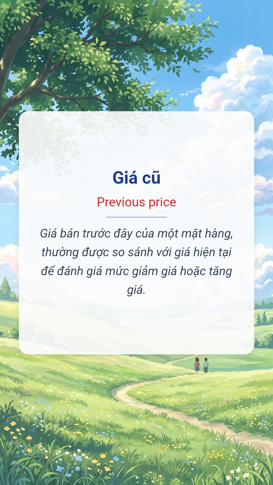Giá cũ tiếng Anh là Previous price Hình minh hoạ "Giá cũ" tiếng Anh là "Previous price"