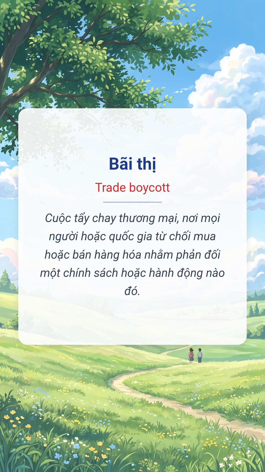 Bãi thị tiếng Anh là Trade boycott Hình minh hoạ "Bãi thị" tiếng Anh là "Trade boycott"