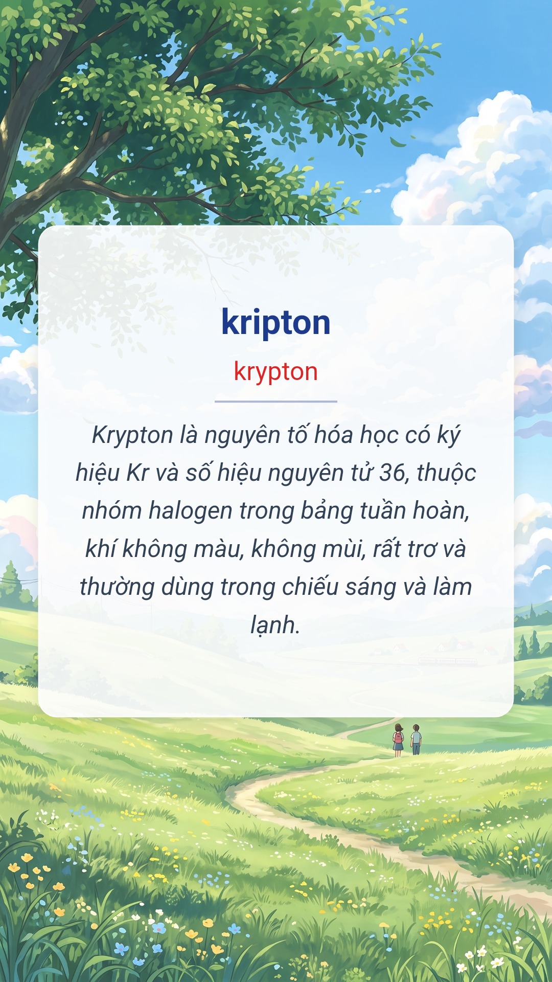 kripton tiếng Anh là krypton Hình minh hoạ "kripton" tiếng Anh là "krypton"