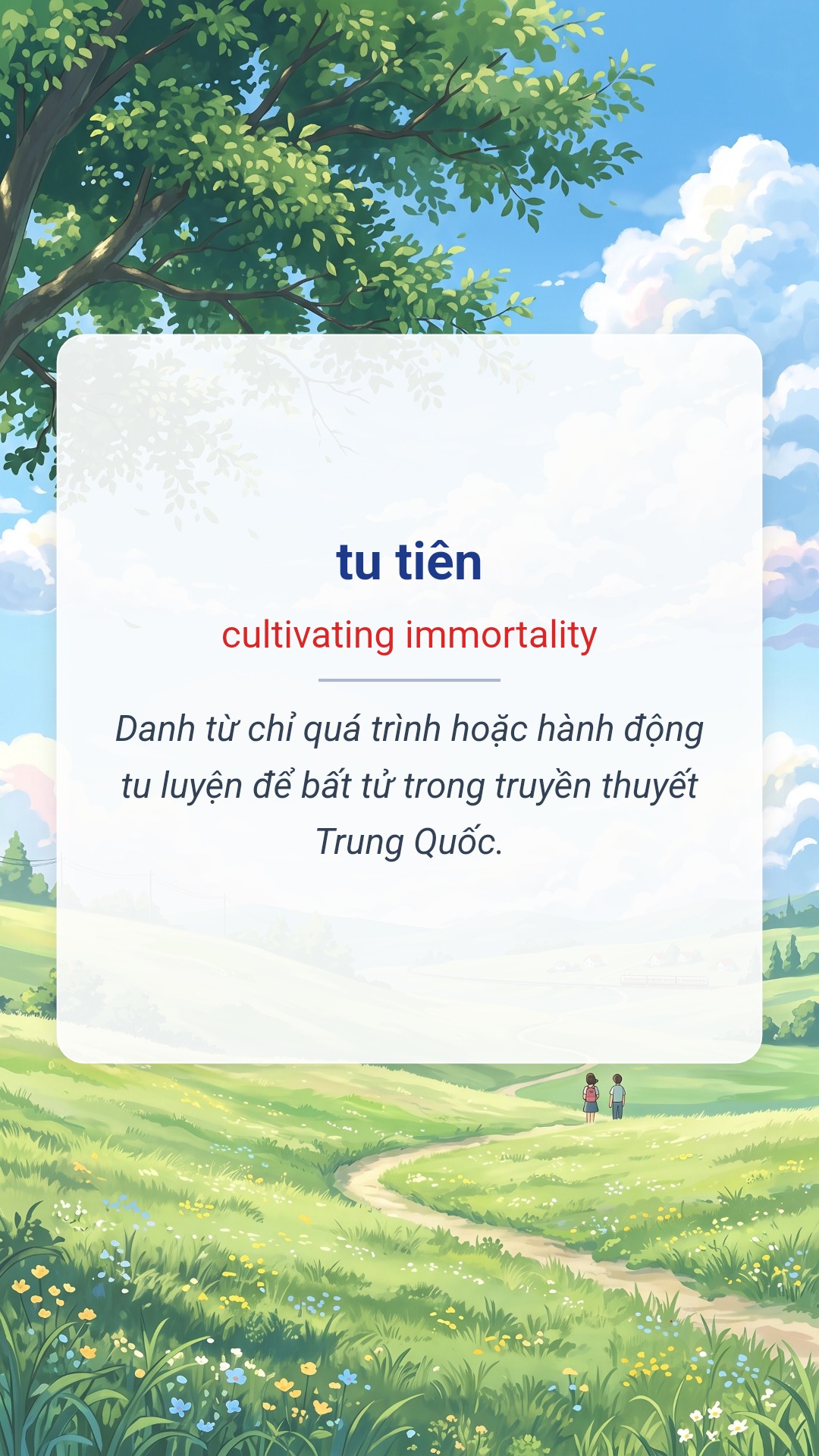 tu tiên tiếng Anh là cultivating immortality Hình minh hoạ "tu tiên" tiếng Anh là "cultivating immortality"