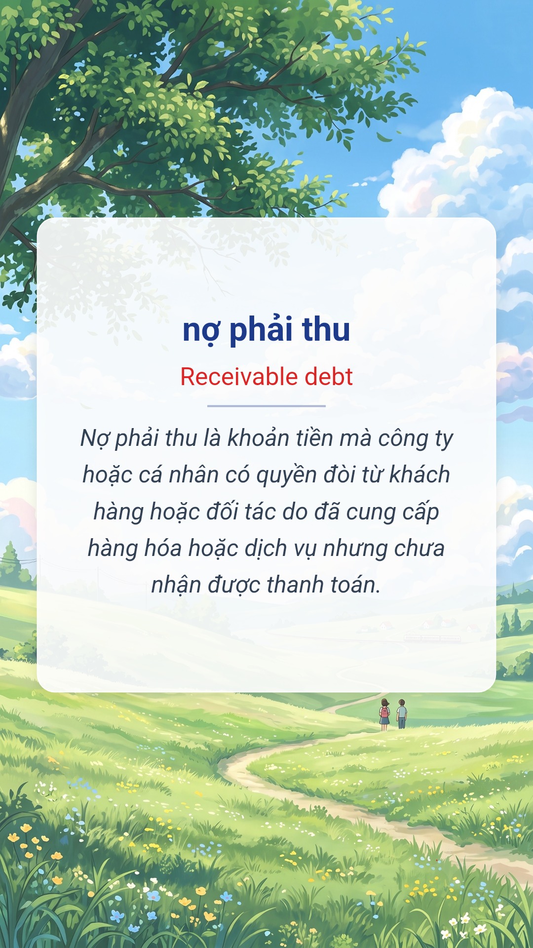nợ phải thu tiếng Anh là Receivable debt Hình minh hoạ "nợ phải thu" tiếng Anh là "Receivable debt"