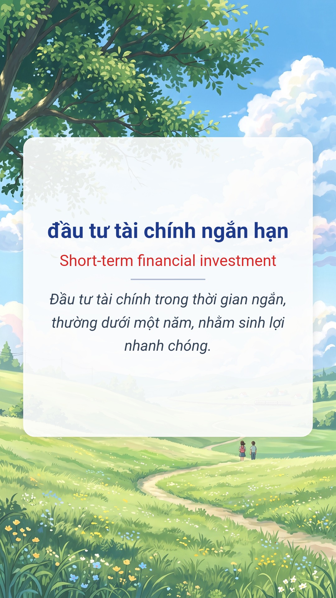 đầu tư tài chính ngắn hạn tiếng Anh là Short-term financial investment Hình minh hoạ "đầu tư tài chính ngắn hạn" tiếng Anh là "Short-term financial investment"