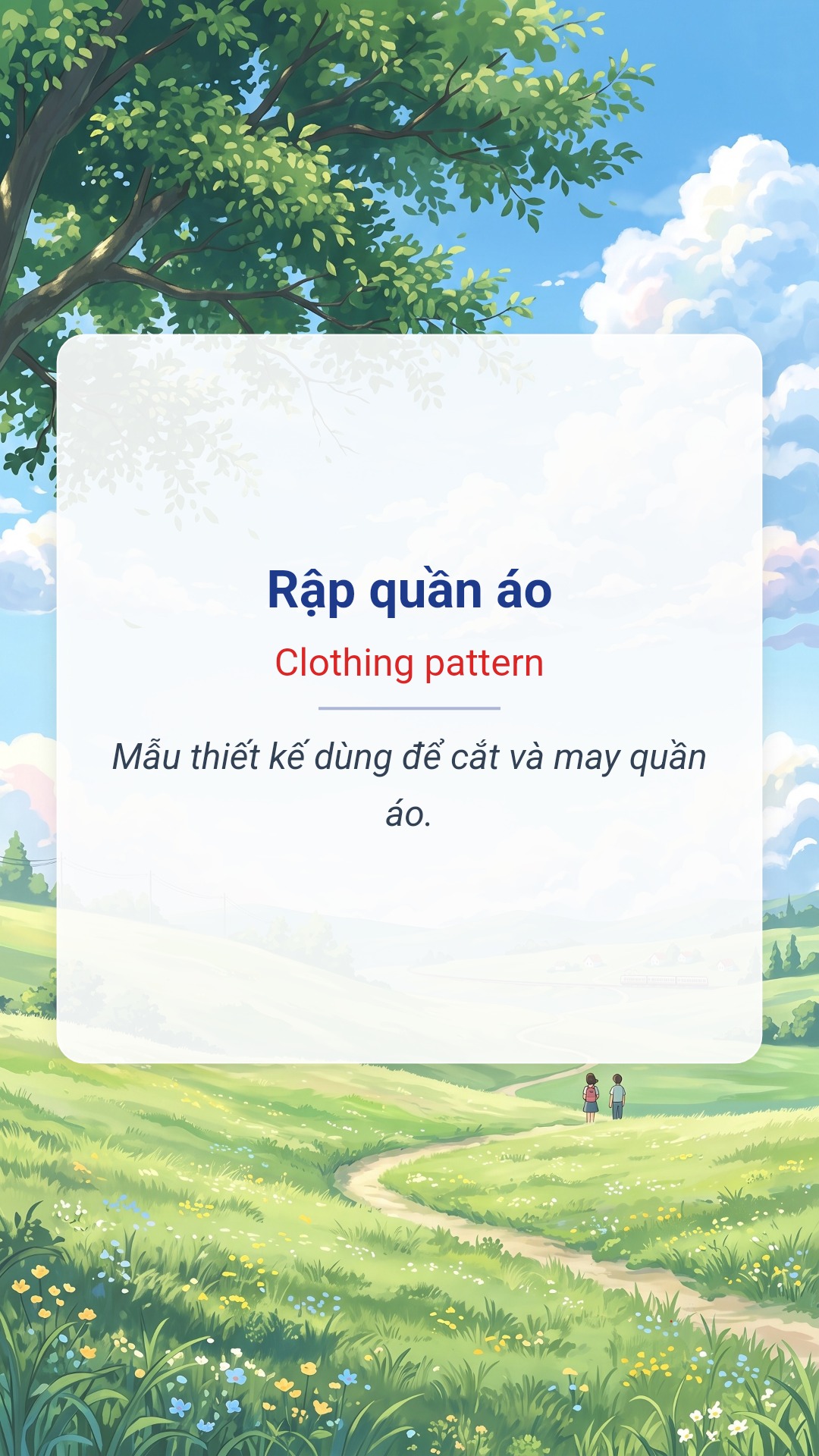Rập quần áo tiếng Anh là Clothing pattern Hình minh hoạ "Rập quần áo" tiếng Anh là "Clothing pattern"