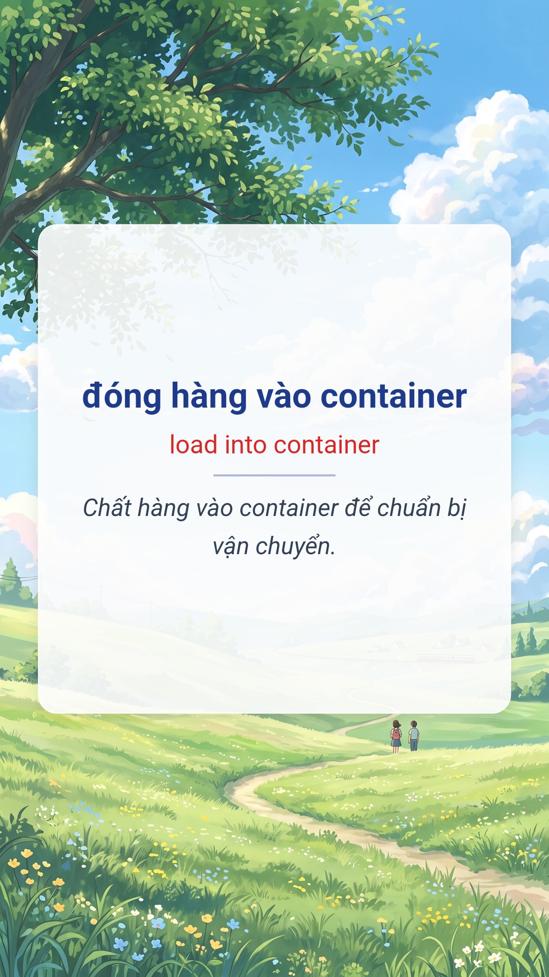 đóng hàng vào container tiếng Anh là load into container Hình minh hoạ "đóng hàng vào container" tiếng Anh là "load into container"