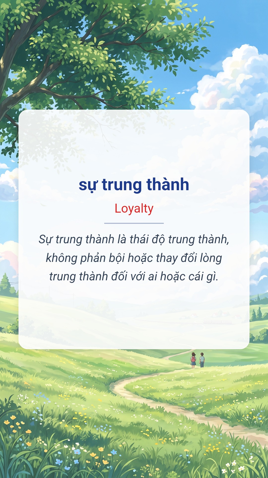 sự trung thành tiếng Anh là Loyalty Hình minh hoạ "sự trung thành" tiếng Anh là "Loyalty"