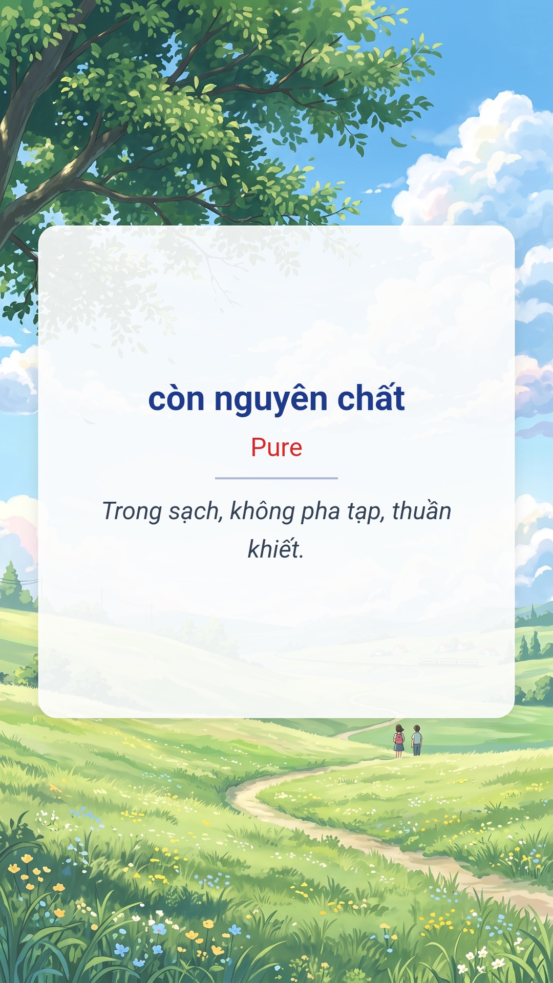 còn nguyên chất tiếng Anh là Pure Hình minh hoạ "còn nguyên chất" tiếng Anh là "Pure"