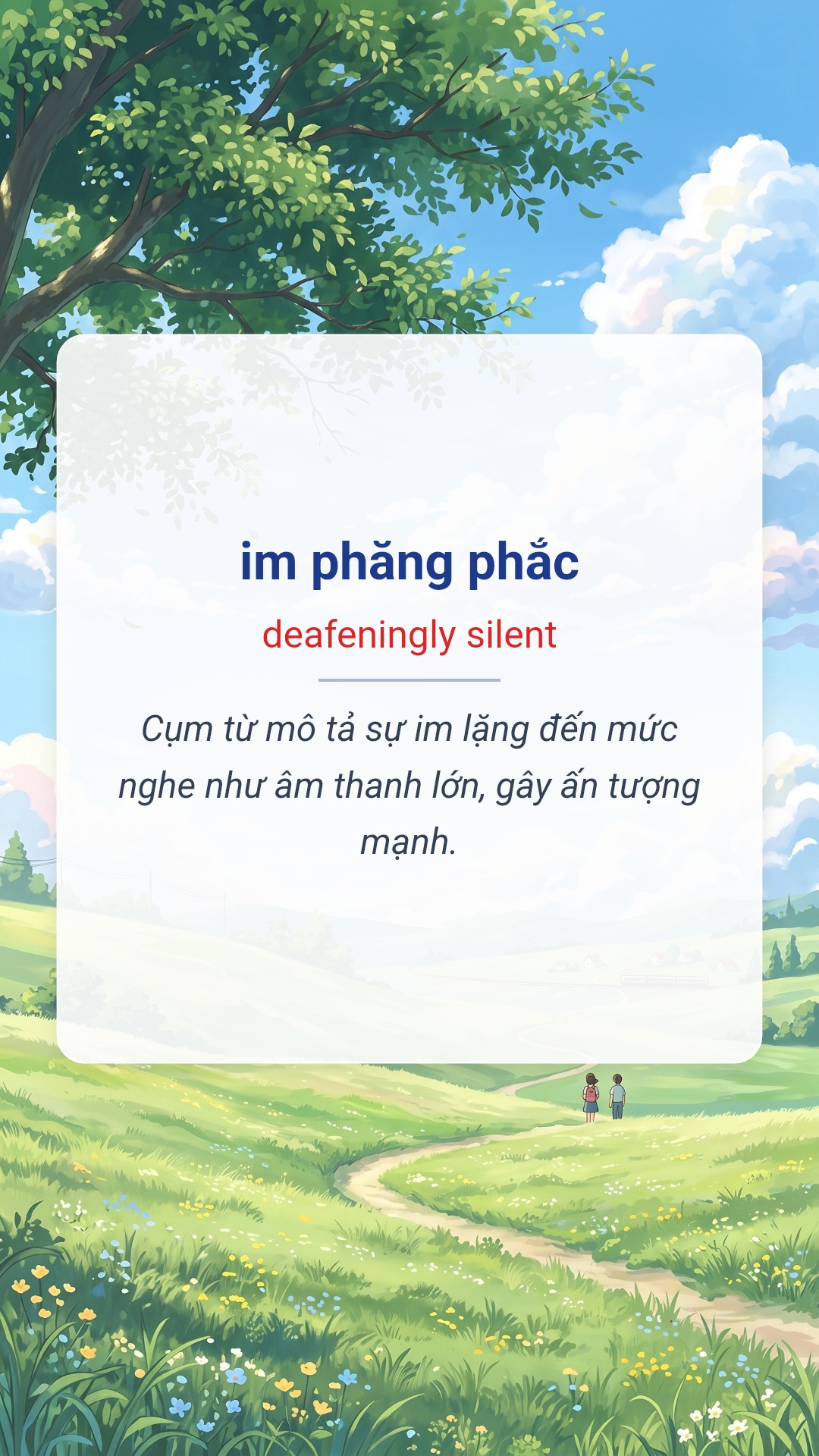 im phăng phắc tiếng Anh là deafeningly silent Hình minh hoạ "im phăng phắc" tiếng Anh là "deafeningly silent"