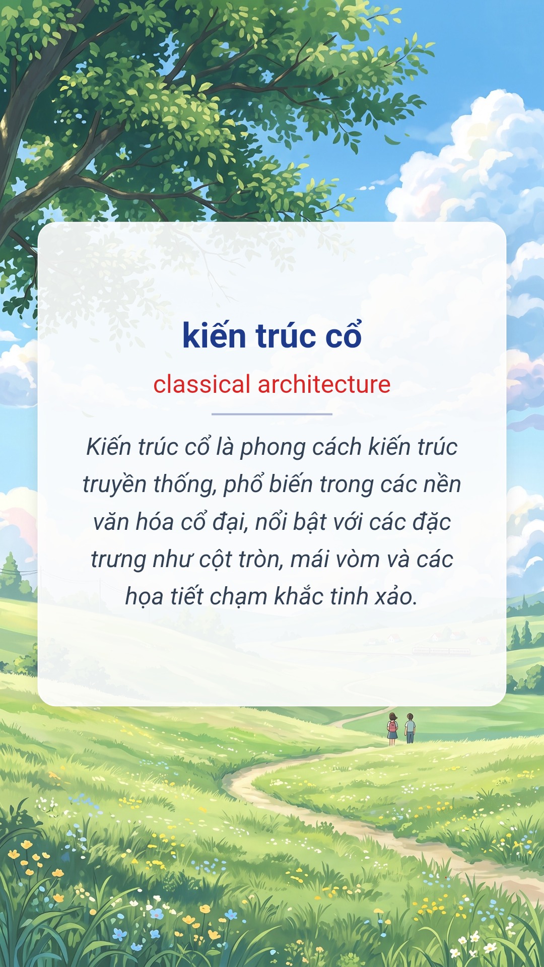 kiến trúc cổ tiếng Anh là classical architecture Hình minh hoạ "kiến trúc cổ" tiếng Anh là "classical architecture"