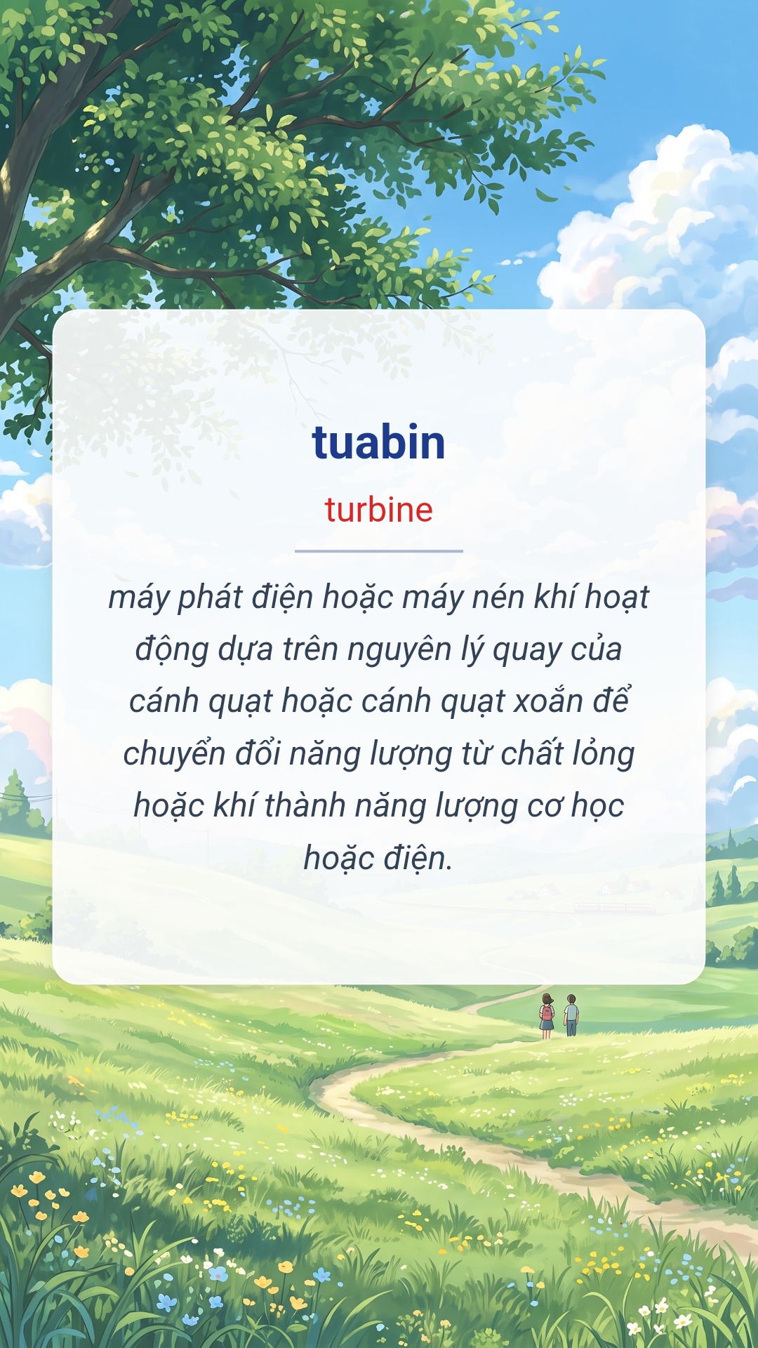 Hình minh hoạ "tuabin" tiếng Anh là "turbine"