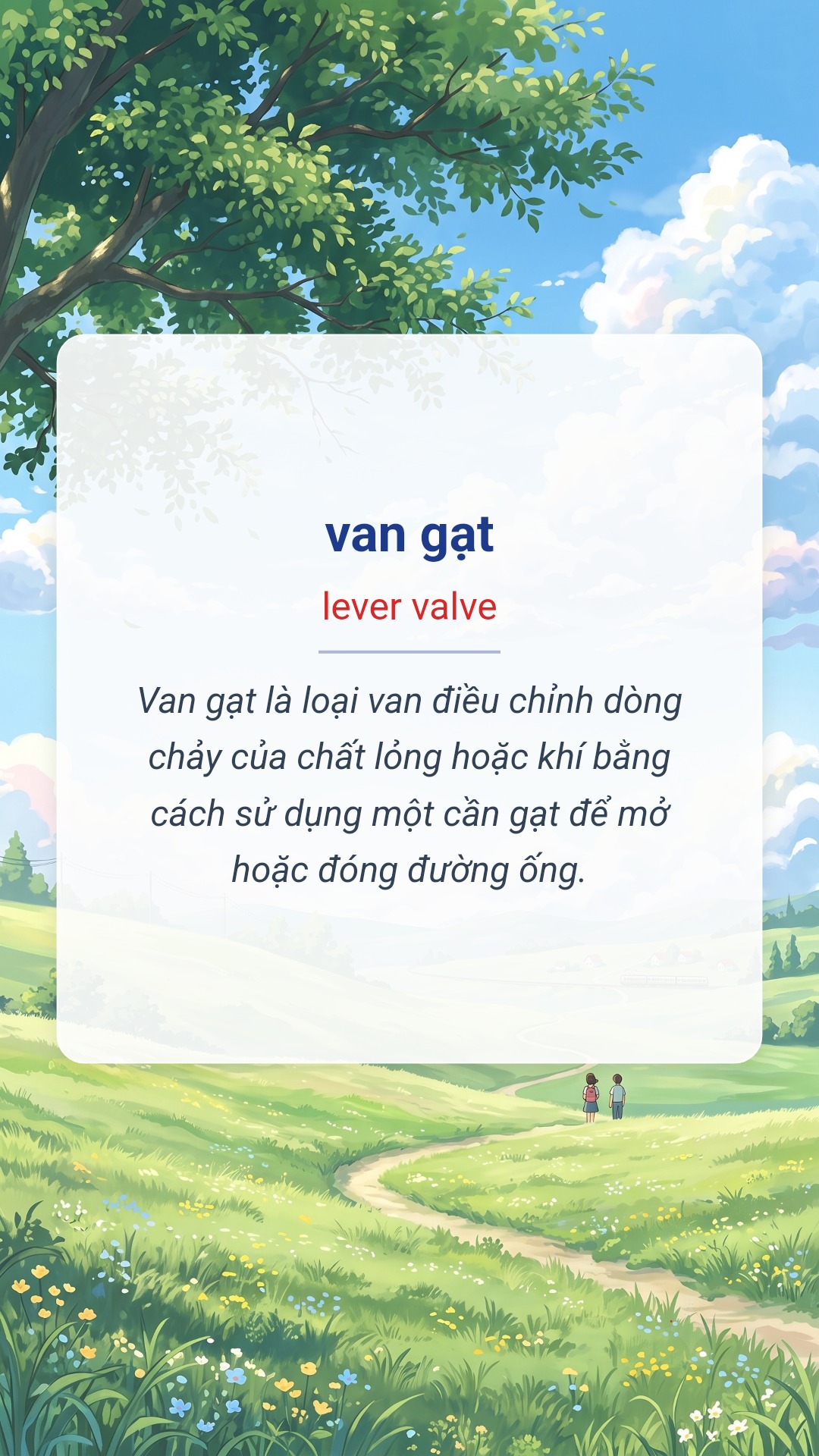 van gạt tiếng Anh là lever valve Hình minh hoạ "van gạt" tiếng Anh là "lever valve"