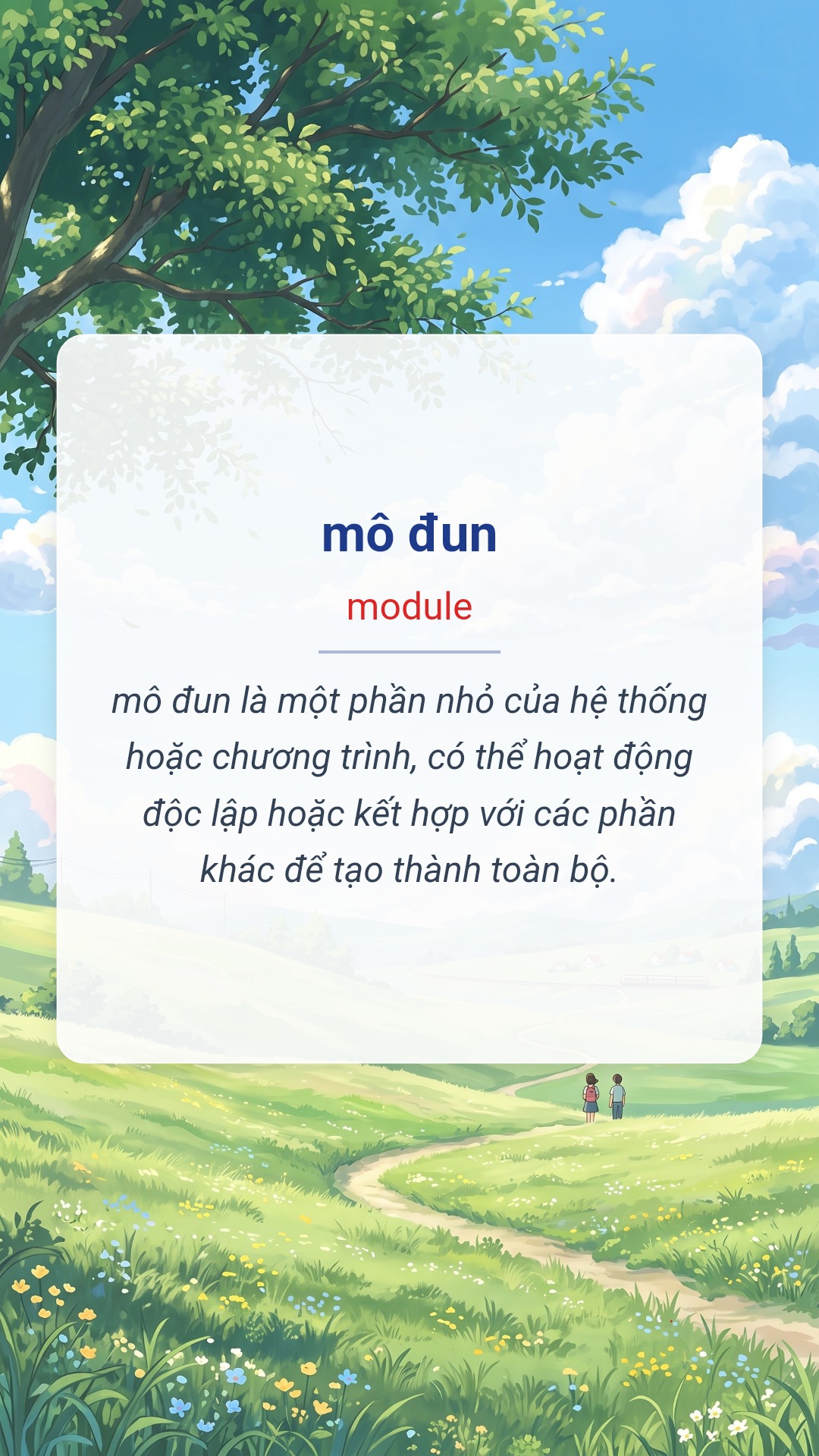 mô đun tiếng Anh là module Hình minh hoạ "mô đun" tiếng Anh là "module"