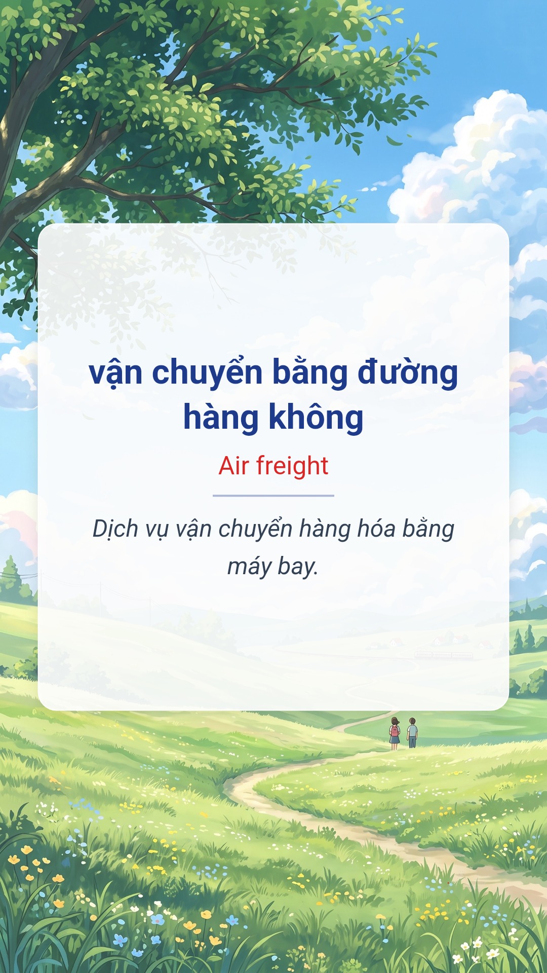 vận chuyển bằng đường hàng không tiếng Anh là Air freight Hình minh hoạ "vận chuyển bằng đường hàng không" tiếng Anh là "Air freight"