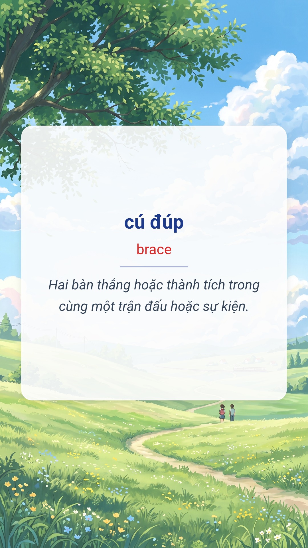cú đúp tiếng Anh là brace Hình minh hoạ "cú đúp" tiếng Anh là "brace"