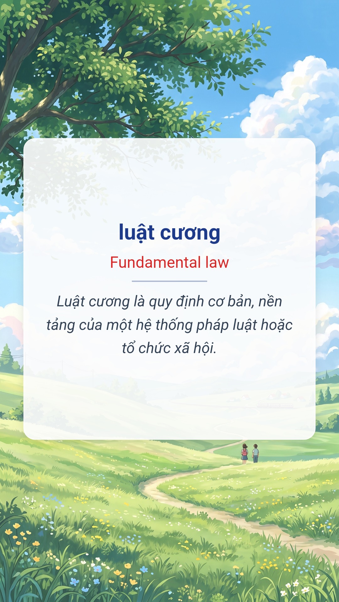 luật cương tiếng Anh là Fundamental law Hình minh hoạ "luật cương" tiếng Anh là "Fundamental law"