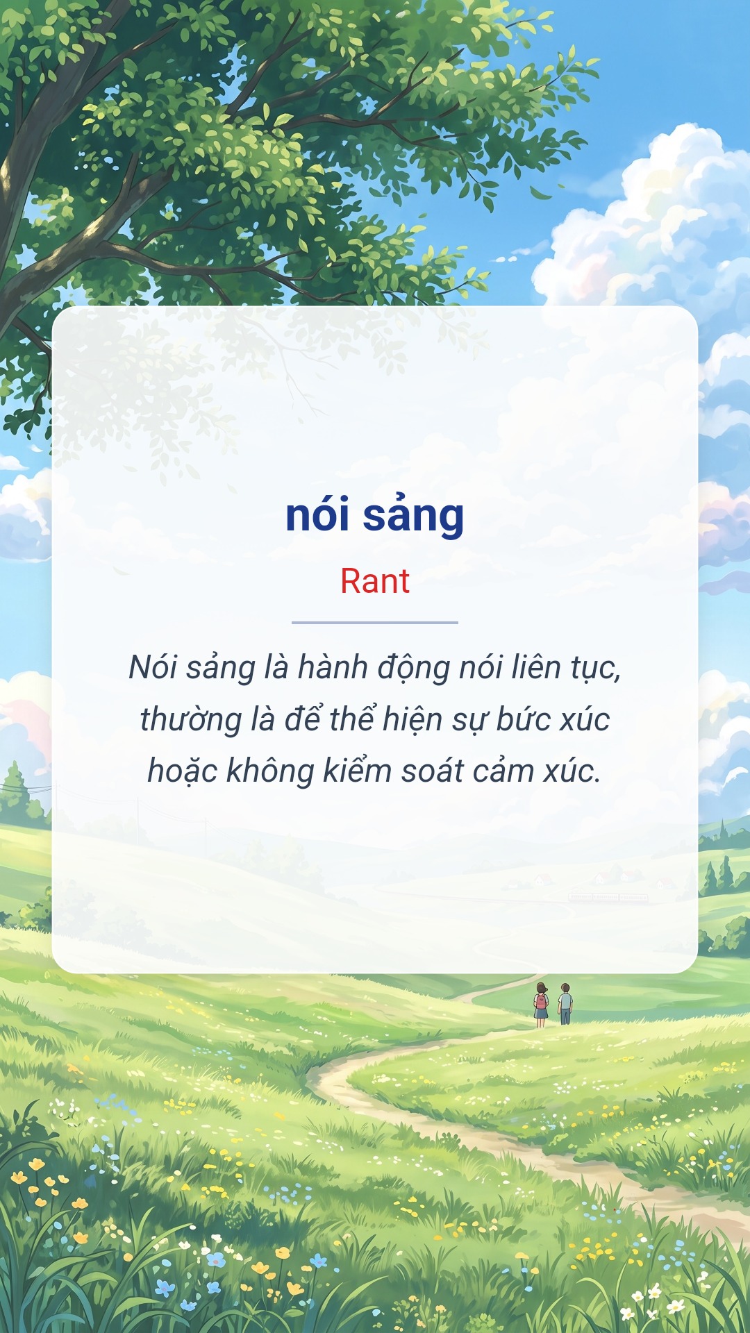 Hình minh hoạ "nói sảng" tiếng Anh là "Rant"