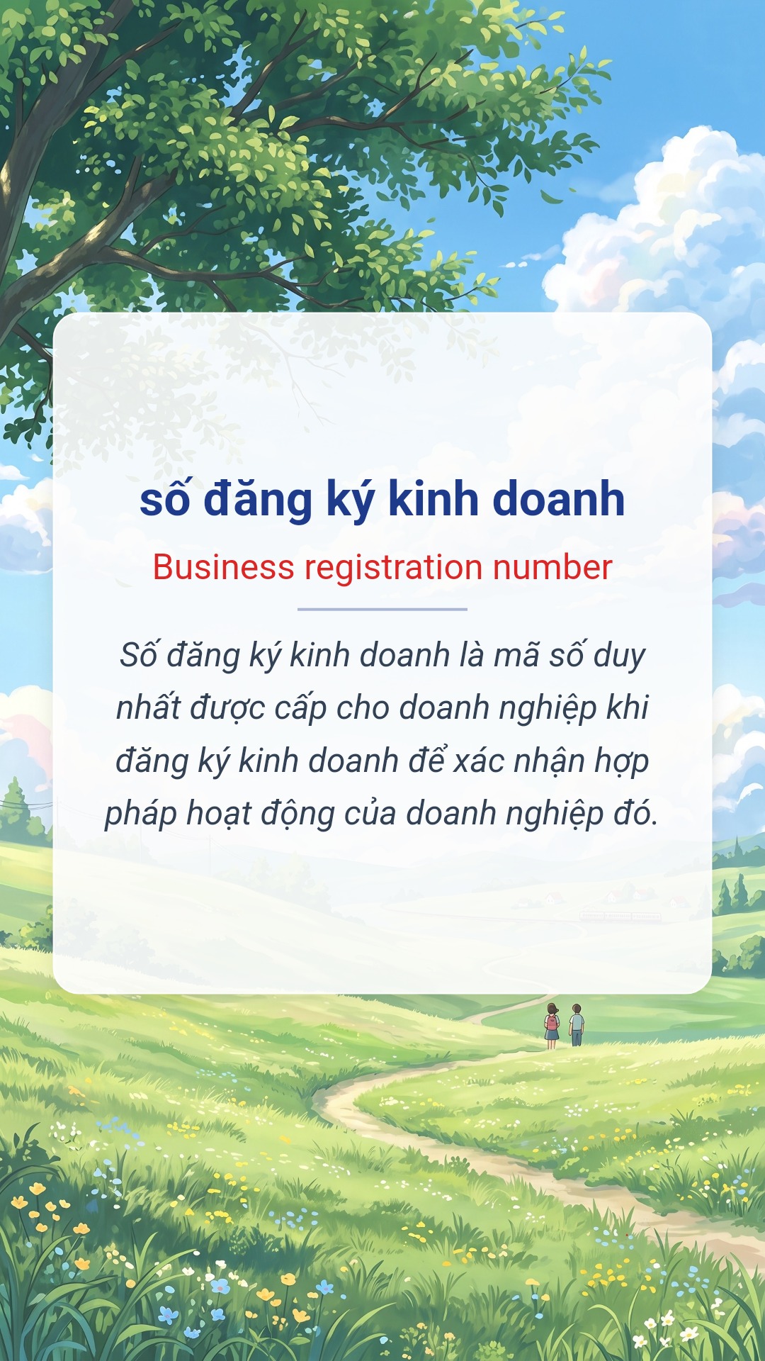 số đăng ký kinh doanh tiếng Anh là Business registration number Hình minh hoạ "số đăng ký kinh doanh" tiếng Anh là "Business registration number"