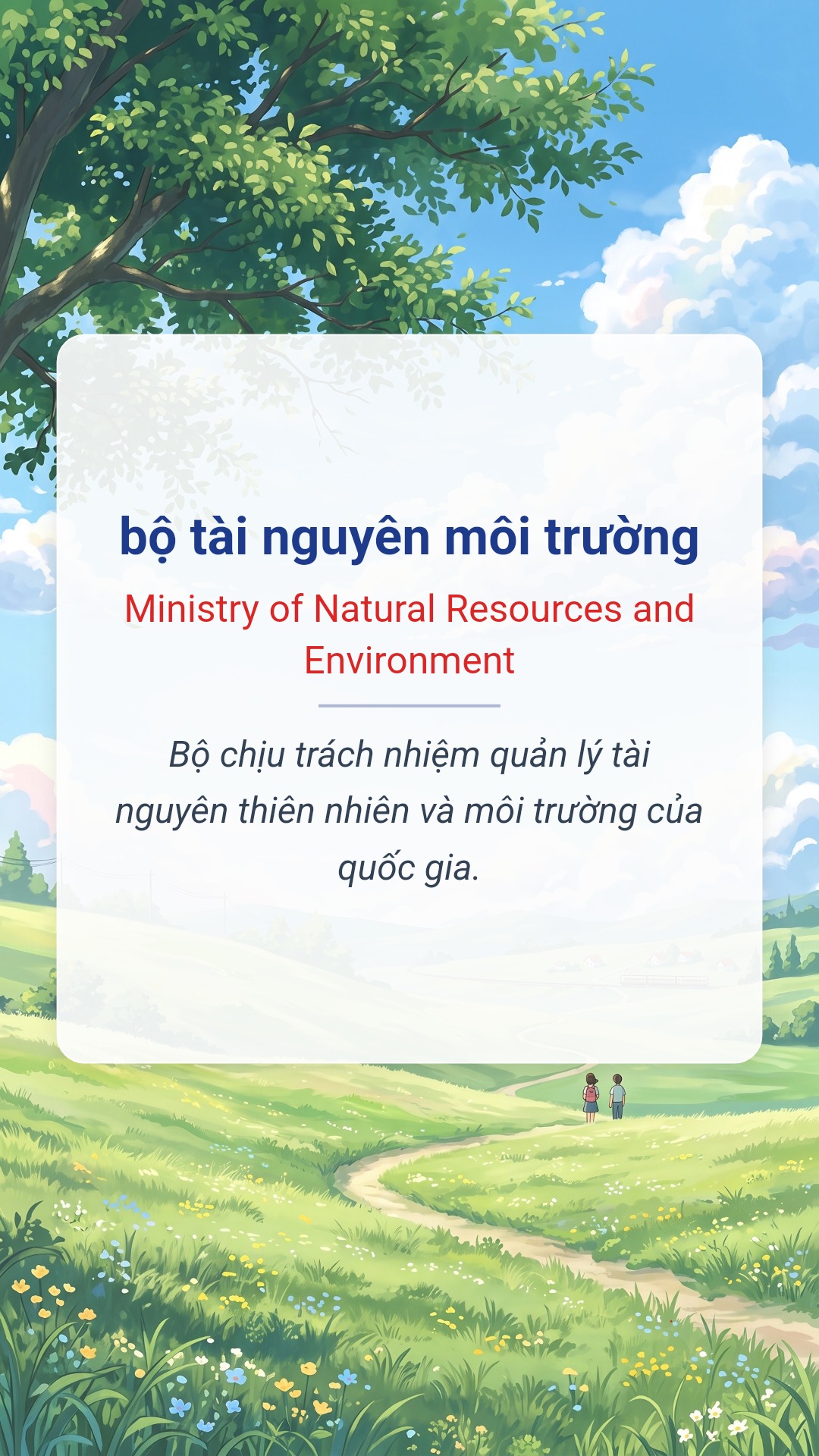 bộ tài nguyên môi trường tiếng Anh là Ministry of Natural Resources and Environment Hình minh hoạ "bộ tài nguyên môi trường" tiếng Anh là "Ministry of Natural Resources and Environment"