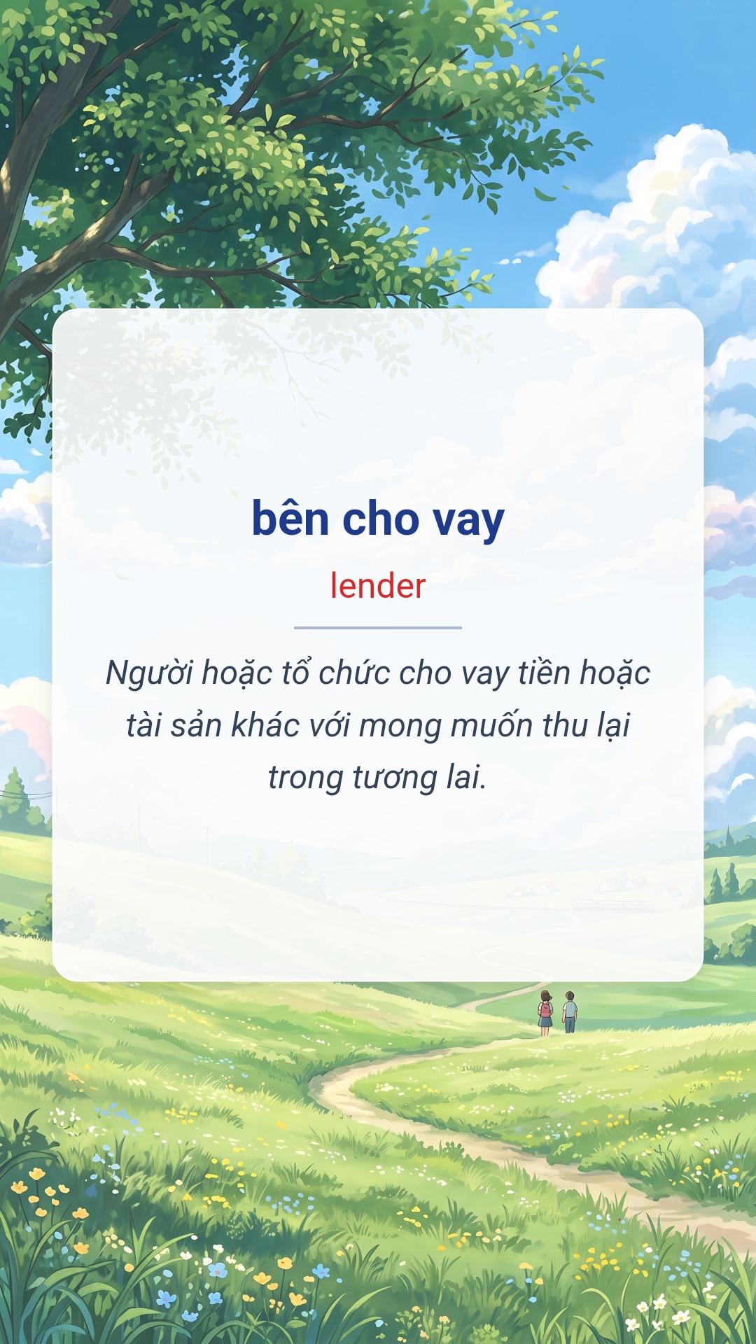 bên cho vay tiếng Anh là lender Hình minh hoạ "bên cho vay" tiếng Anh là "lender"