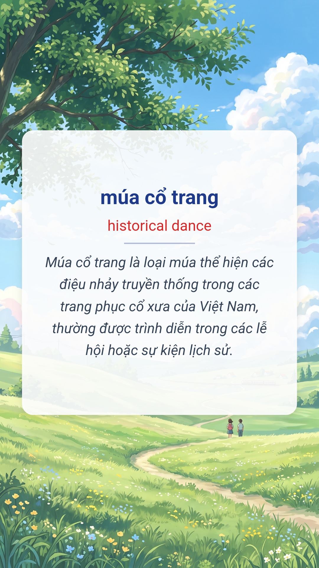 múa cổ trang tiếng Anh là historical dance Hình minh hoạ "múa cổ trang" tiếng Anh là "historical dance"
